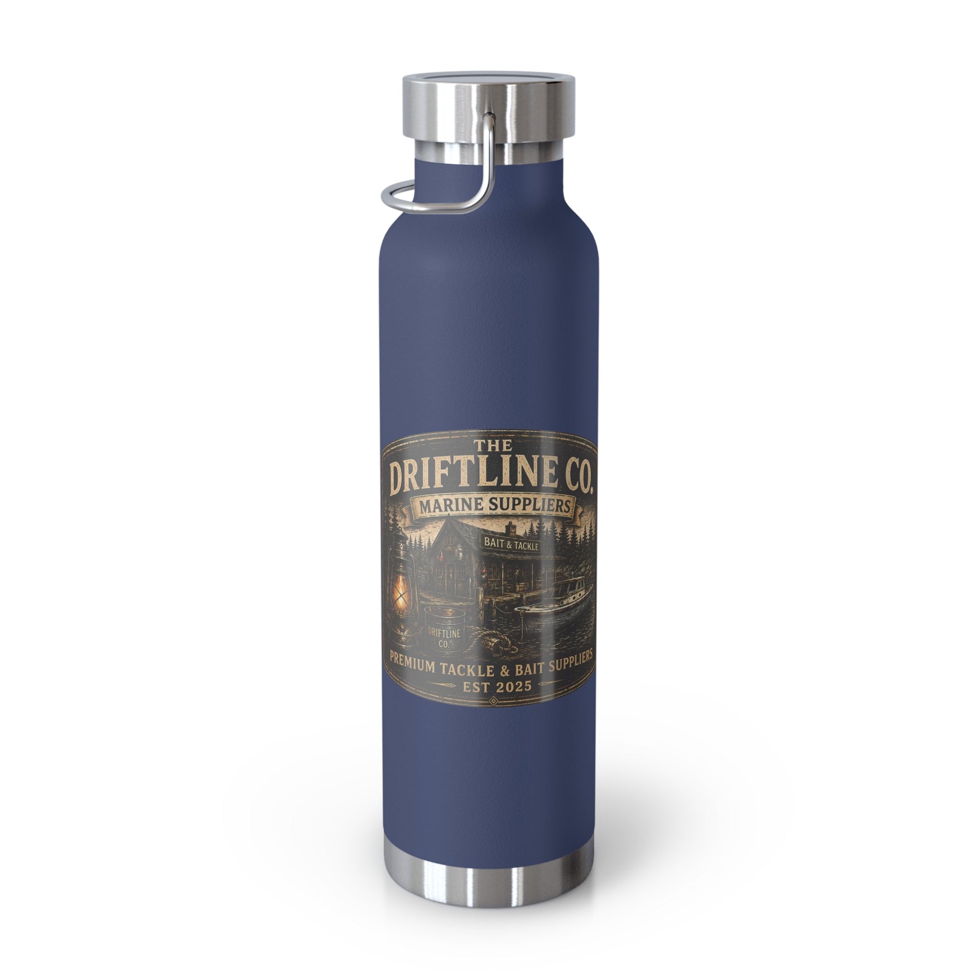 The Driftline Company Marine Suppliers Premium Tackle & Bait Insulated Stainless Steel Flask - SJM Print Store