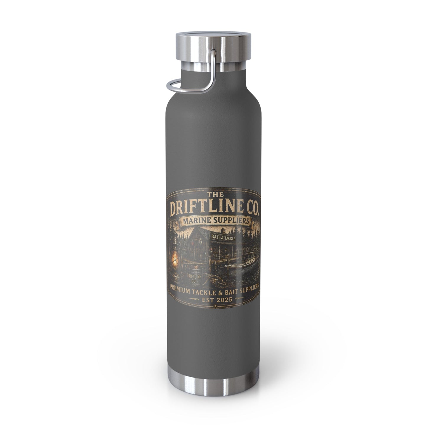 The Driftline Company Marine Suppliers Premium Tackle & Bait Insulated Stainless Steel Flask - SJM Print Store