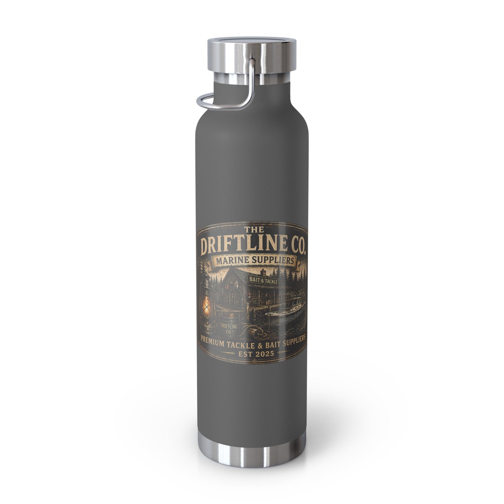 The Driftline Company Marine Suppliers Premium Tackle & Bait Insulated Stainless Steel Flask - SJM Print Store