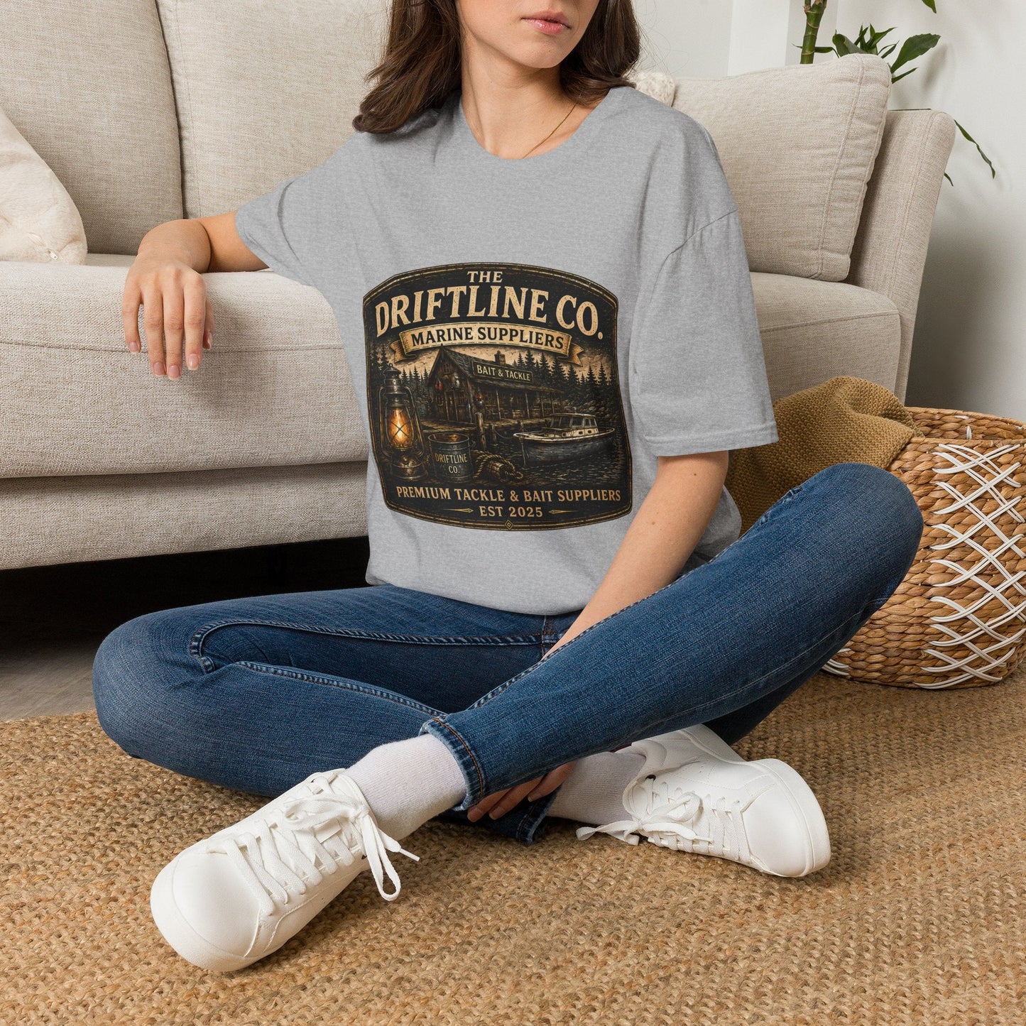 The Driftline Company Marine Suppliers Premium Tackle & Bait Premium Unisex T-Shirt - SJM Print Store