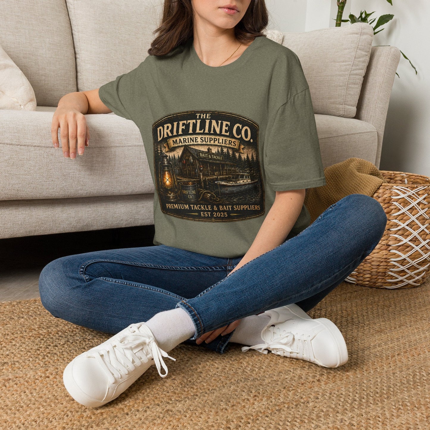 The Driftline Company Marine Suppliers Premium Tackle & Bait Premium Unisex T-Shirt - SJM Print Store