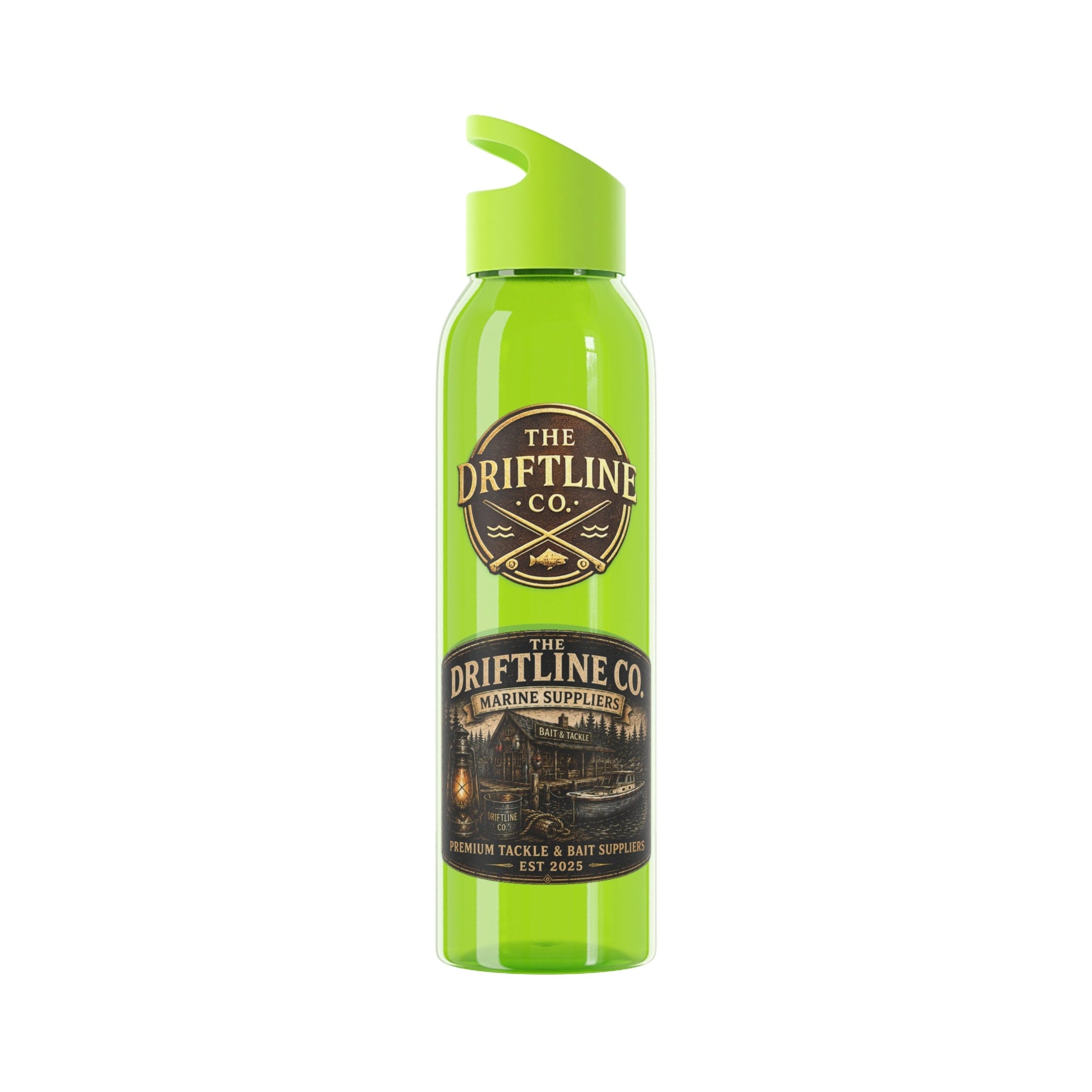 The Driftline Company Marine Suppliers Premium Tackle & Bait Sports Water Bottle - SJM Print Store
