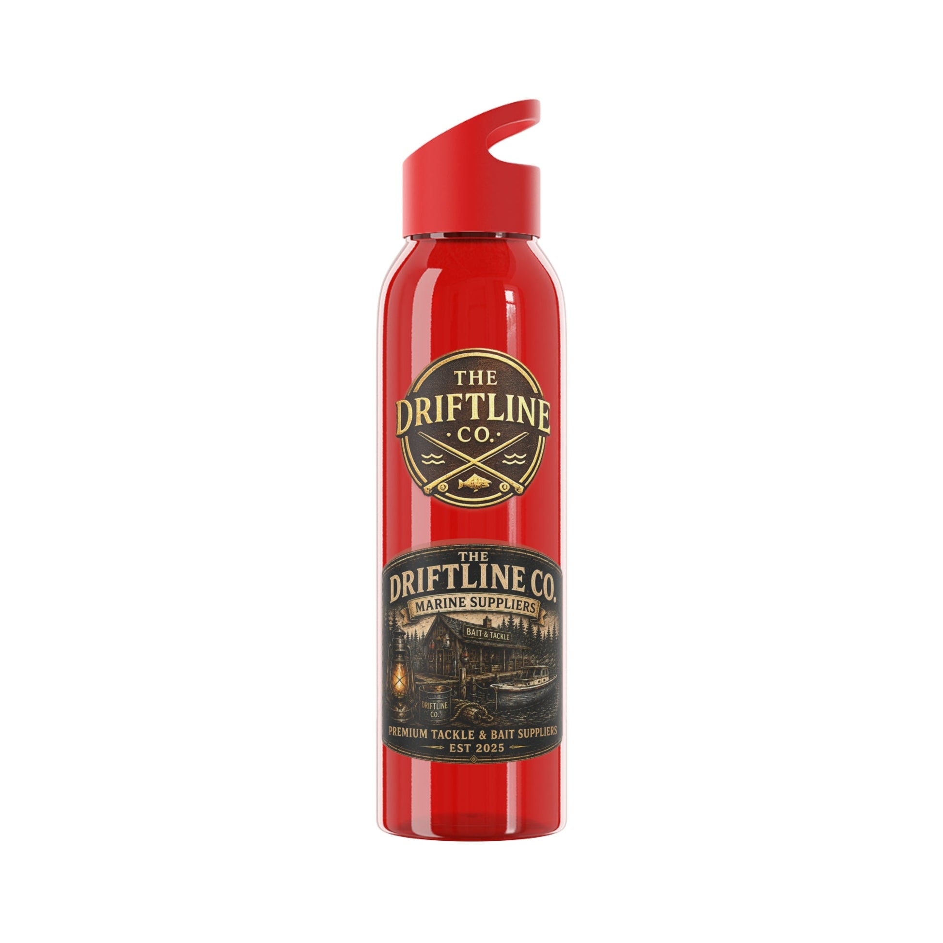 The Driftline Company Marine Suppliers Premium Tackle & Bait Sports Water Bottle - SJM Print Store