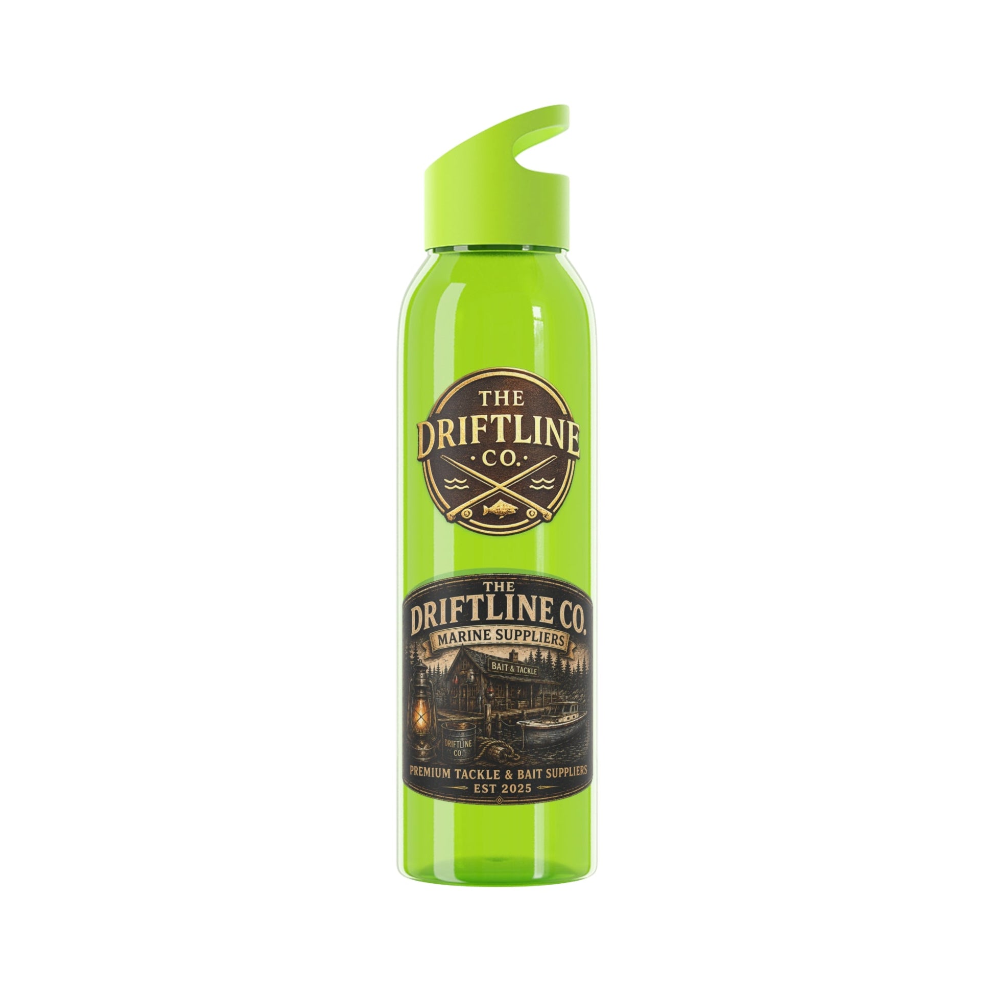 The Driftline Company Marine Suppliers Premium Tackle & Bait Sports Water Bottle - SJM Print Store