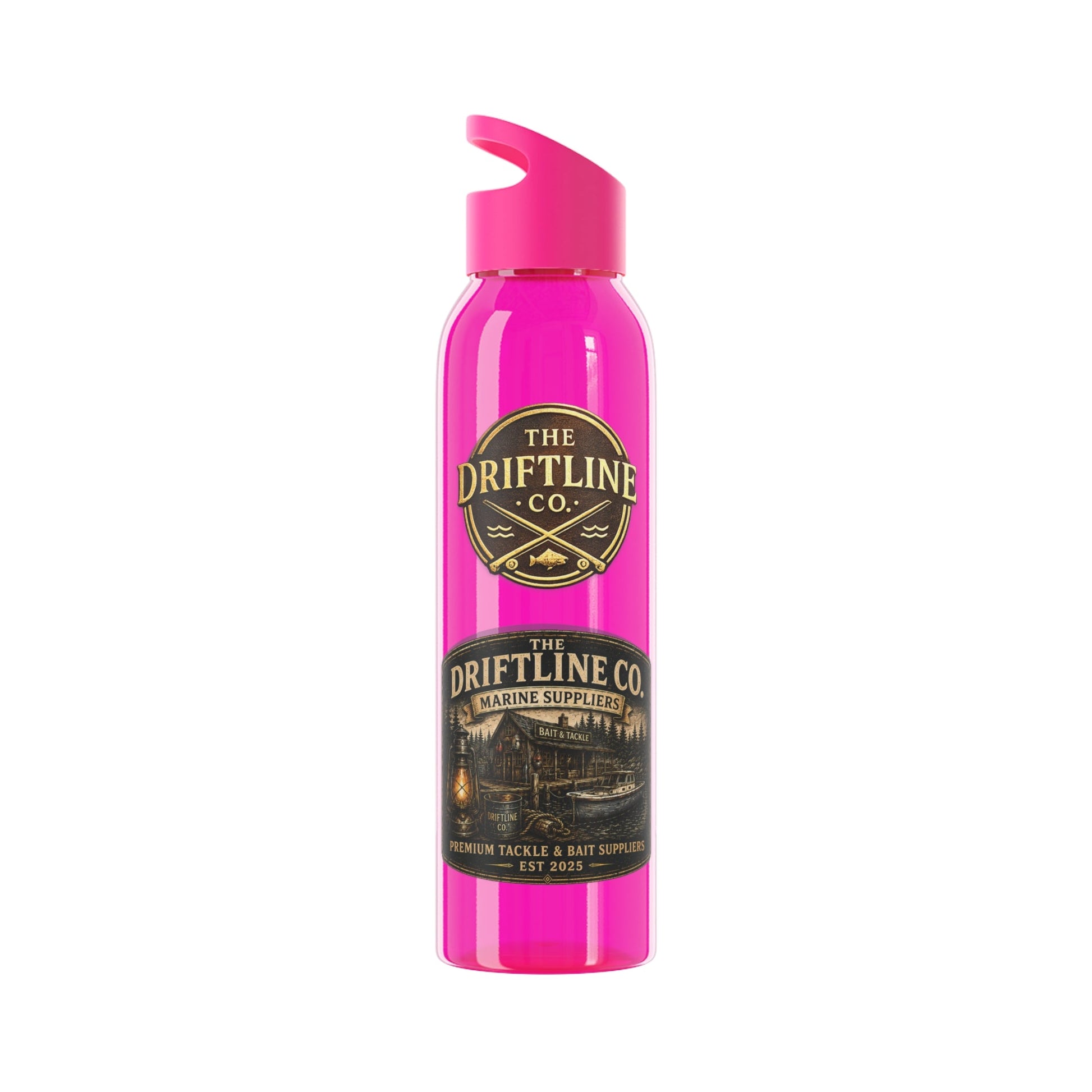 The Driftline Company Marine Suppliers Premium Tackle & Bait Sports Water Bottle - SJM Print Store