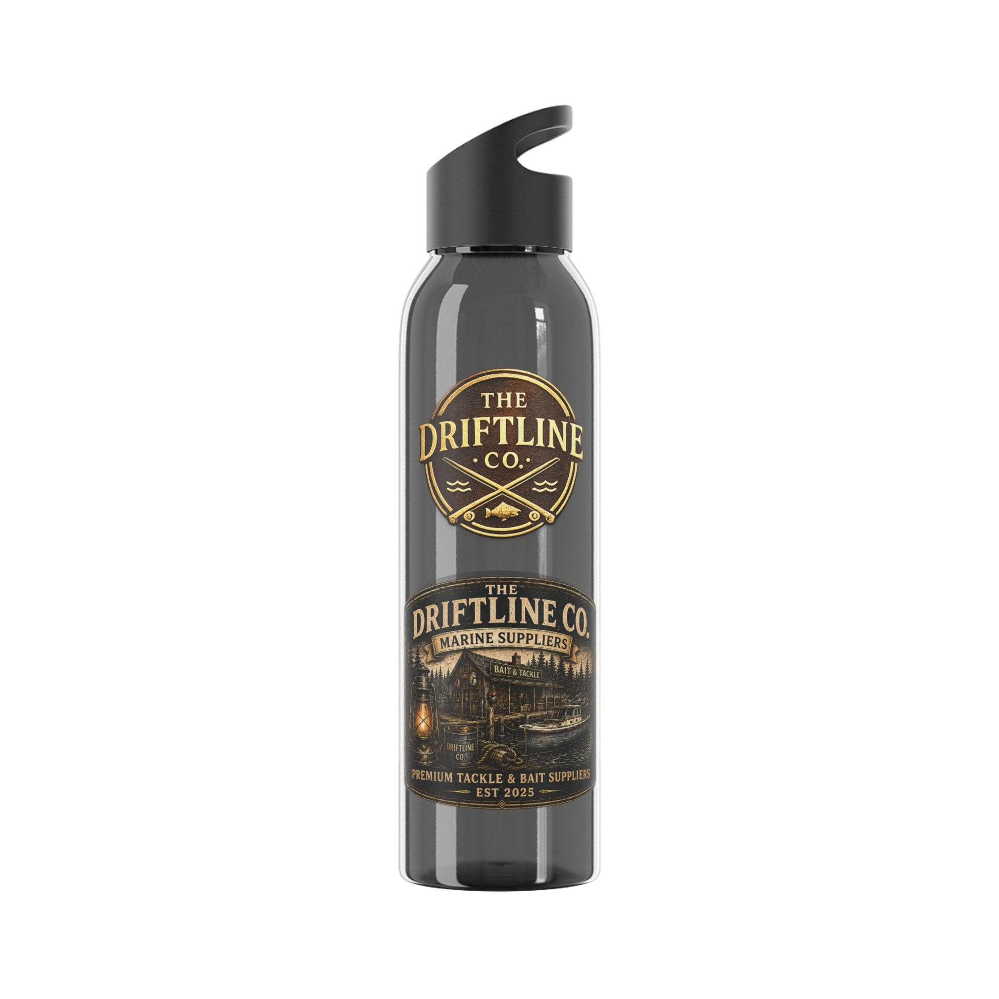 The Driftline Company Marine Suppliers Premium Tackle & Bait Sports Water Bottle - SJM Print Store