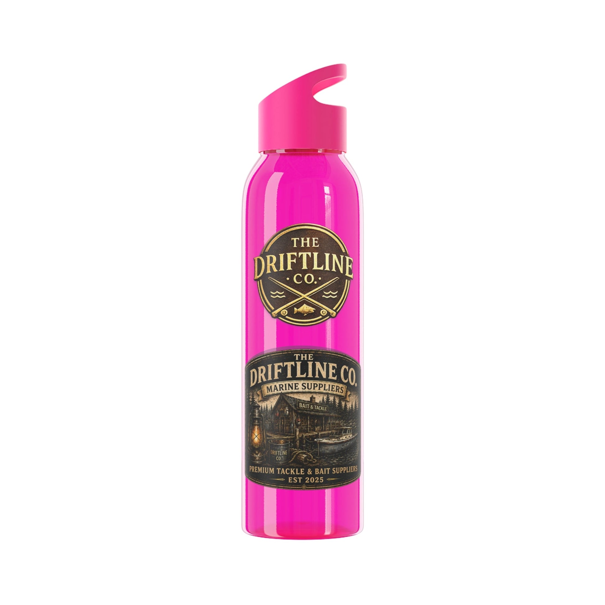 The Driftline Company Marine Suppliers Premium Tackle & Bait Sports Water Bottle - SJM Print Store