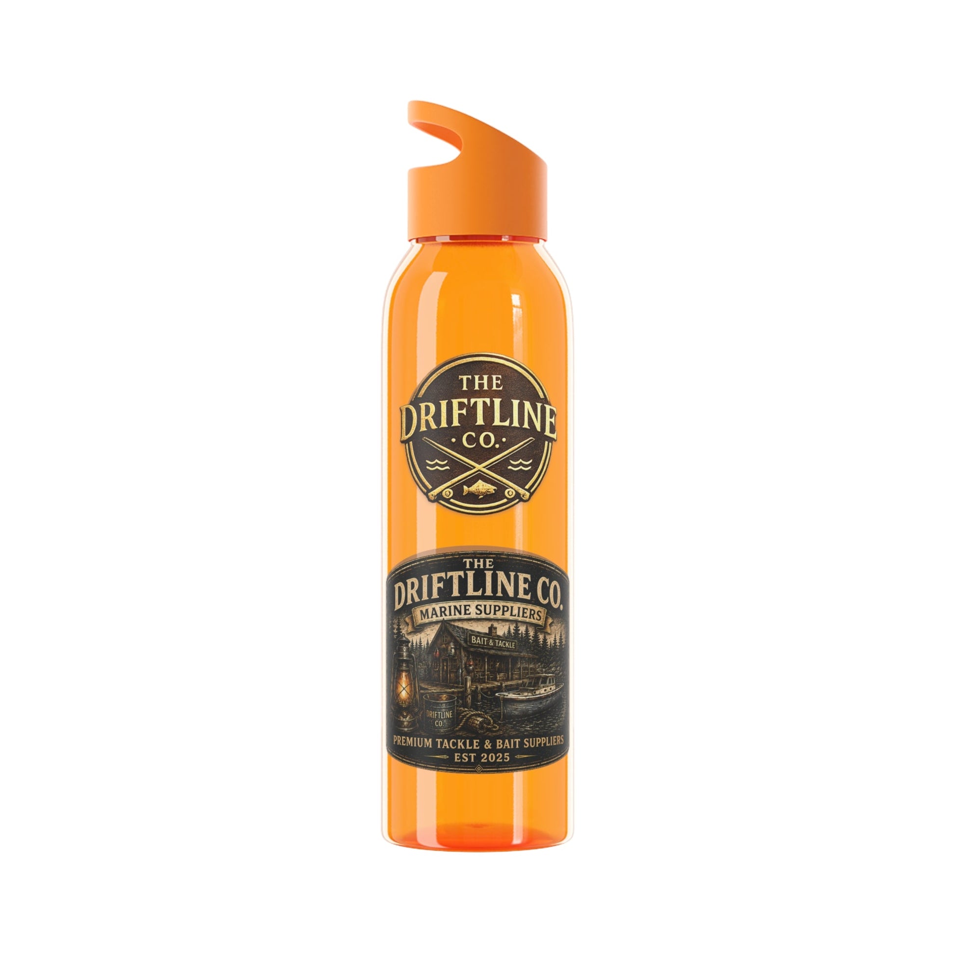 The Driftline Company Marine Suppliers Premium Tackle & Bait Sports Water Bottle - SJM Print Store