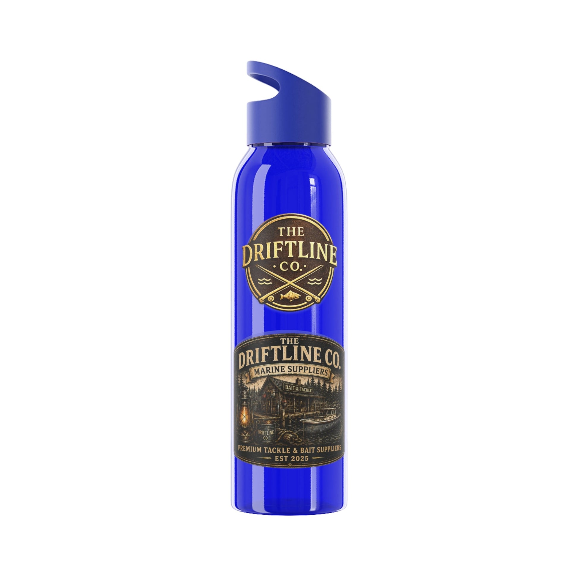 The Driftline Company Marine Suppliers Premium Tackle & Bait Sports Water Bottle - SJM Print Store