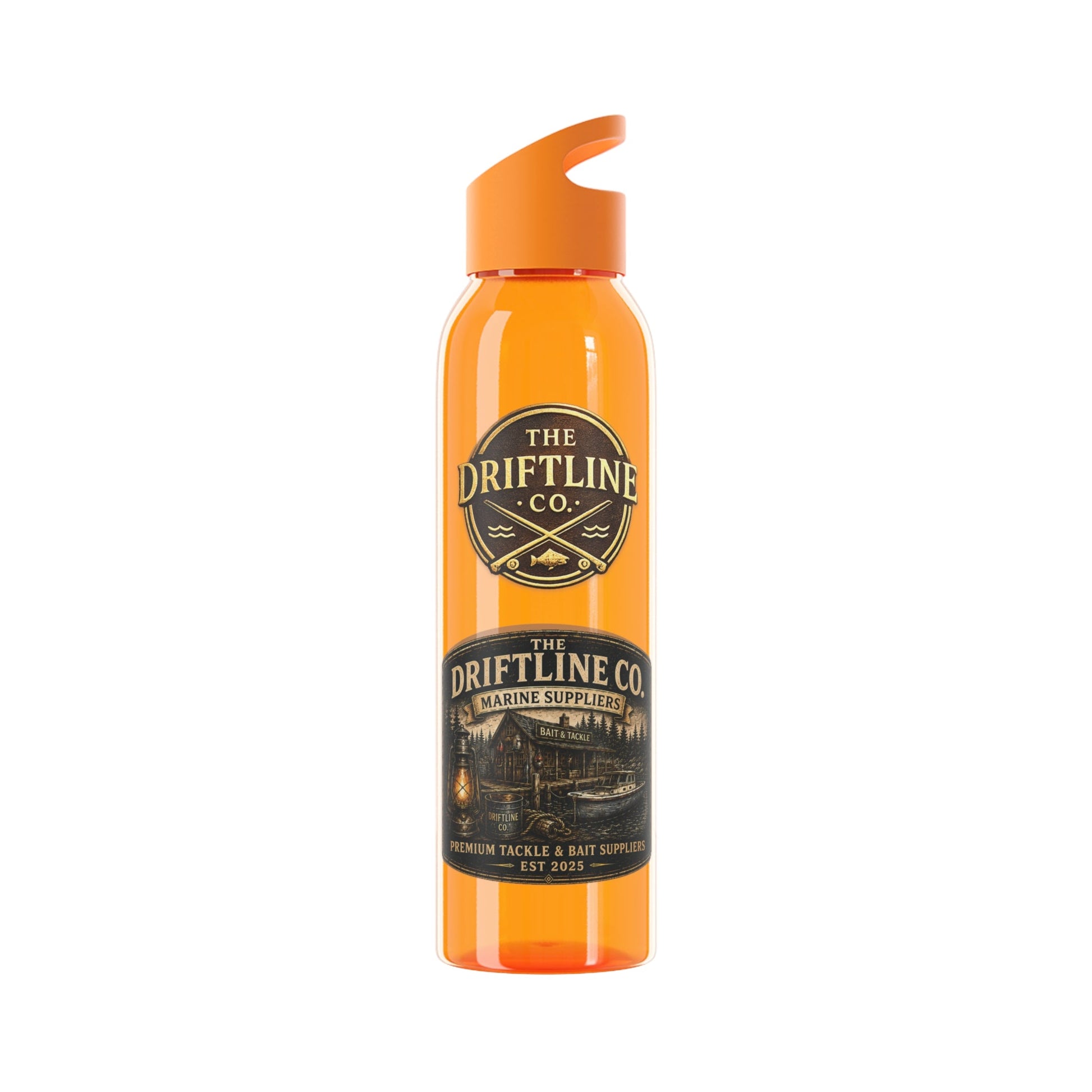 The Driftline Company Marine Suppliers Premium Tackle & Bait Sports Water Bottle - SJM Print Store