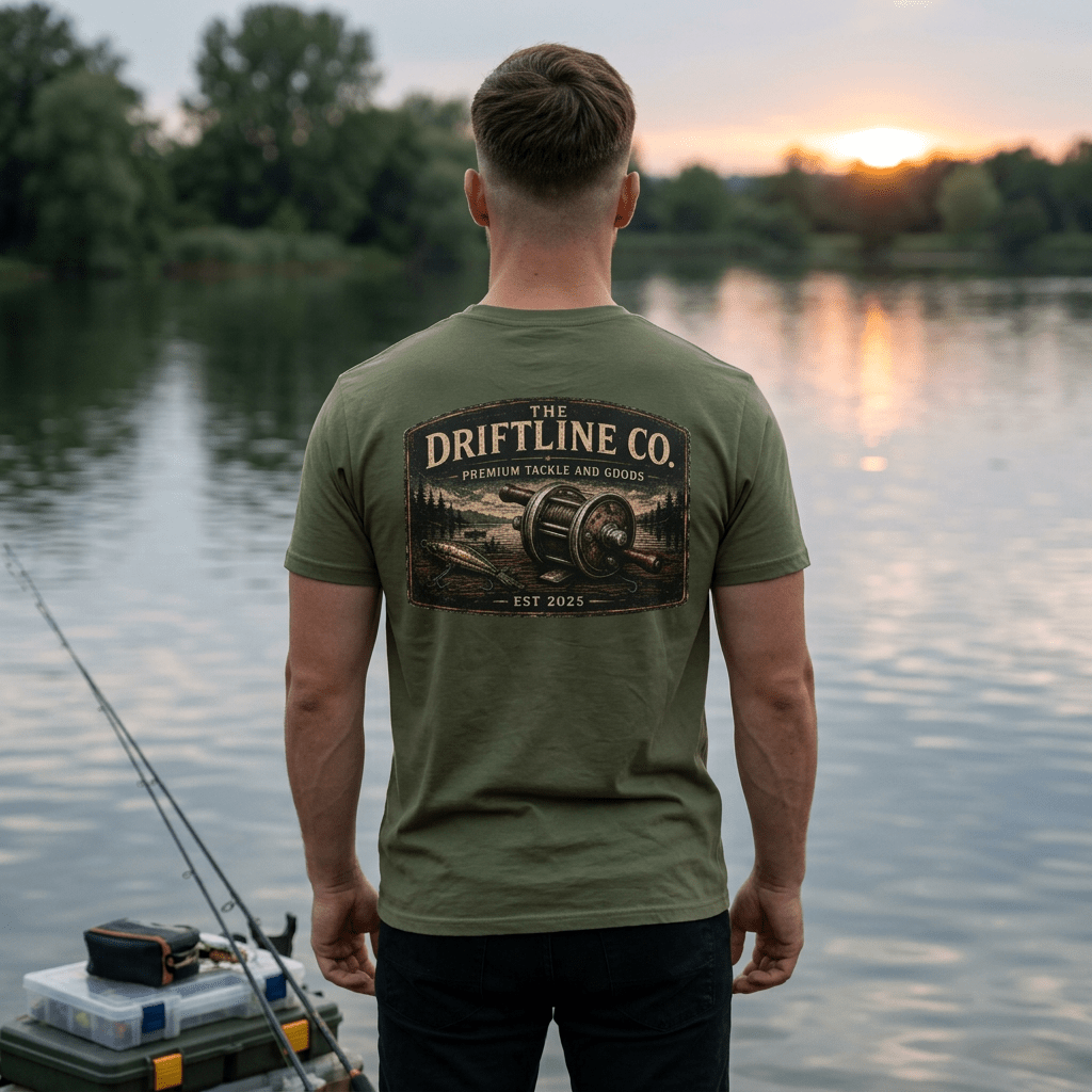 The Driftline Company Premium Tackle & Goods Fishing T-Shirt - SJM Print Store