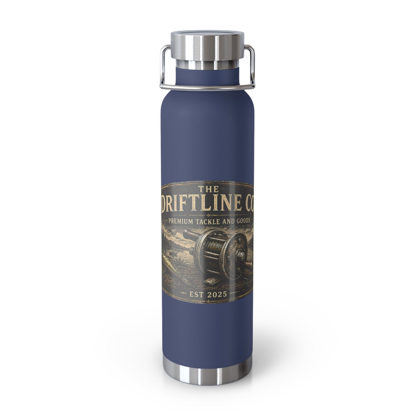 The Driftline Company Premium Tackle & Goods Insulated Flask | Stainless Steel Fishing Bottle - SJM Print Store