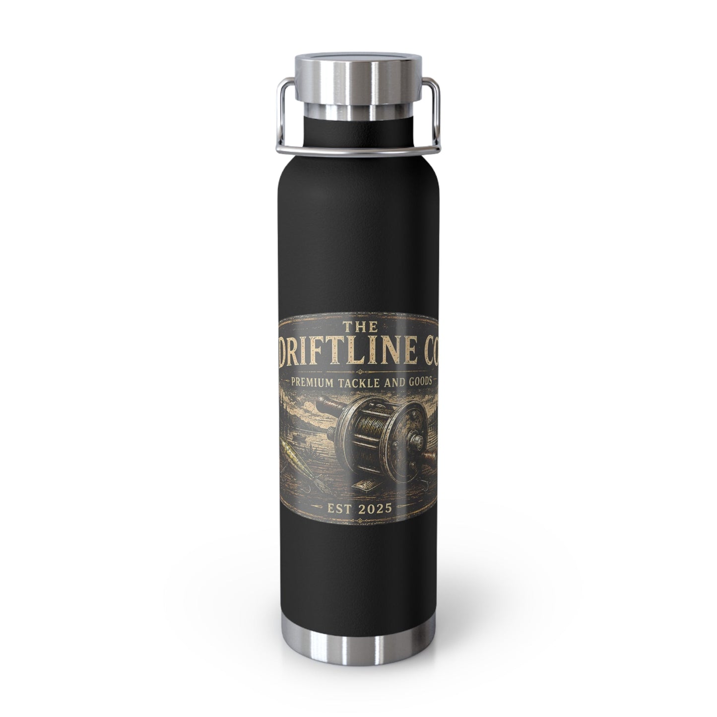 The Driftline Company Premium Tackle & Goods Insulated Flask | Stainless Steel Fishing Bottle - SJM Print Store