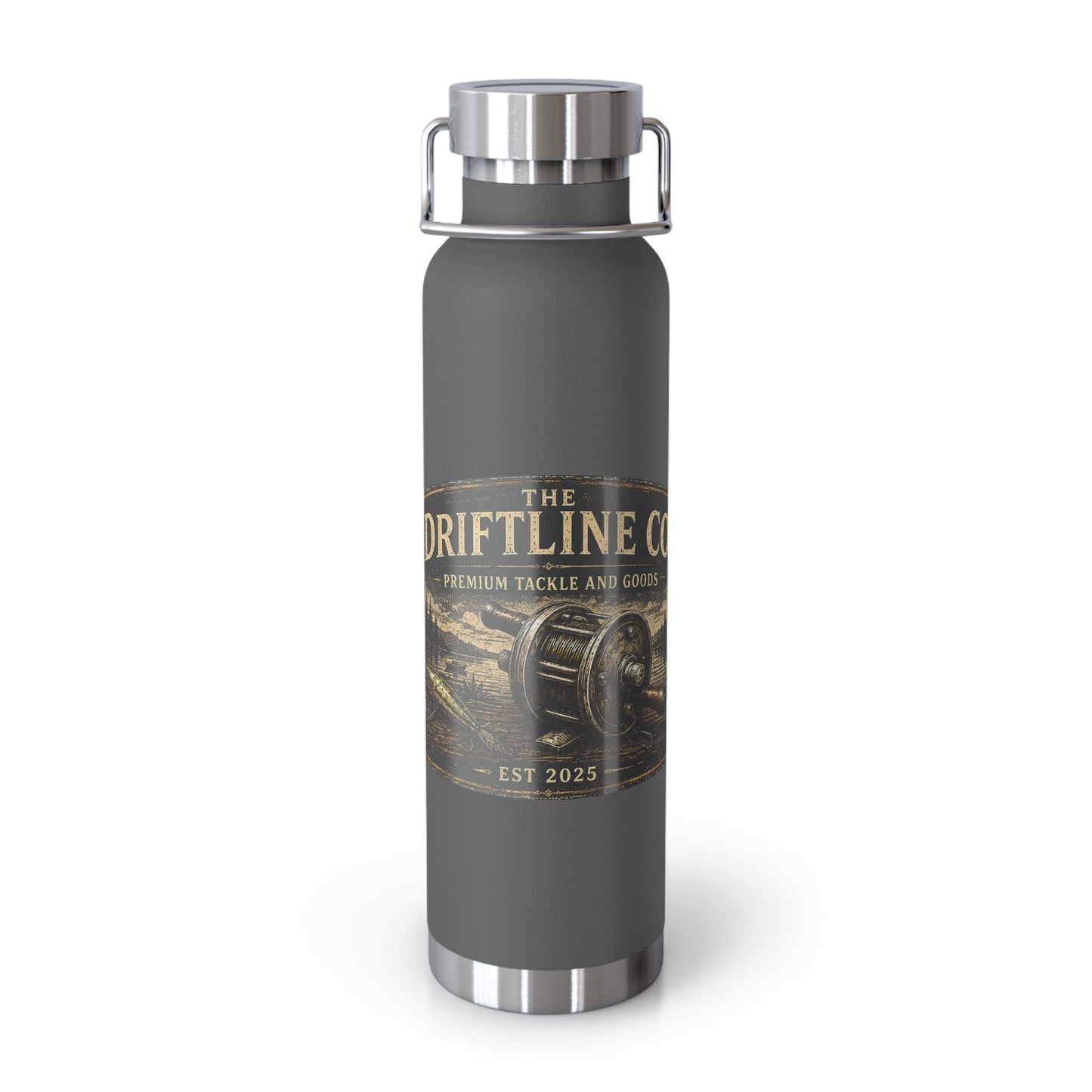 The Driftline Company Premium Tackle & Goods Insulated Flask | Stainless Steel Fishing Bottle - SJM Print Store