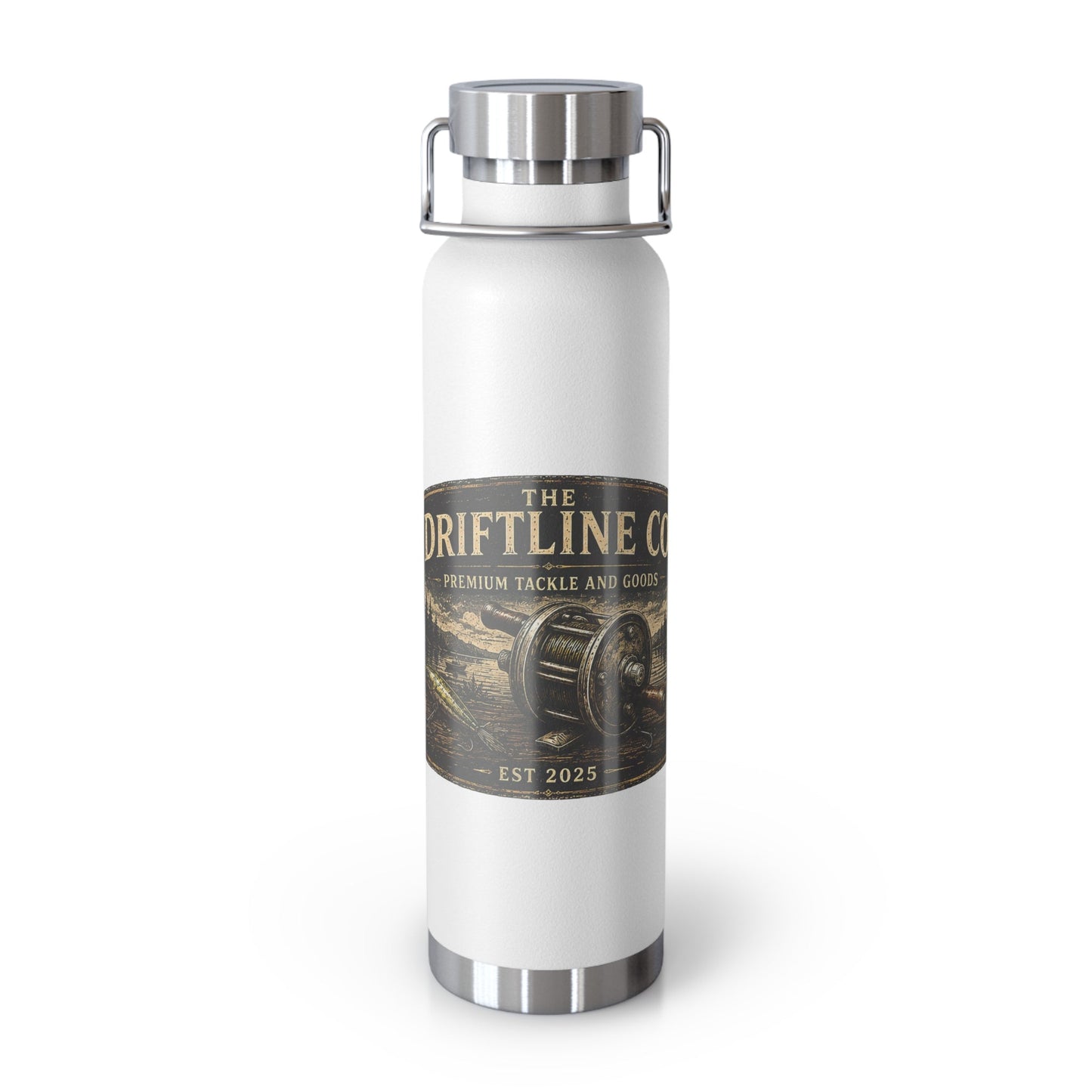 The Driftline Company Premium Tackle & Goods Insulated Flask | Stainless Steel Fishing Bottle - SJM Print Store