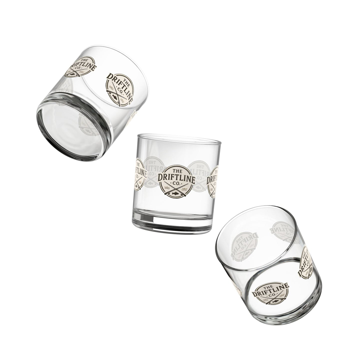 The Driftline Company Vintage Logo Glass Tumbler - SJM Print Store