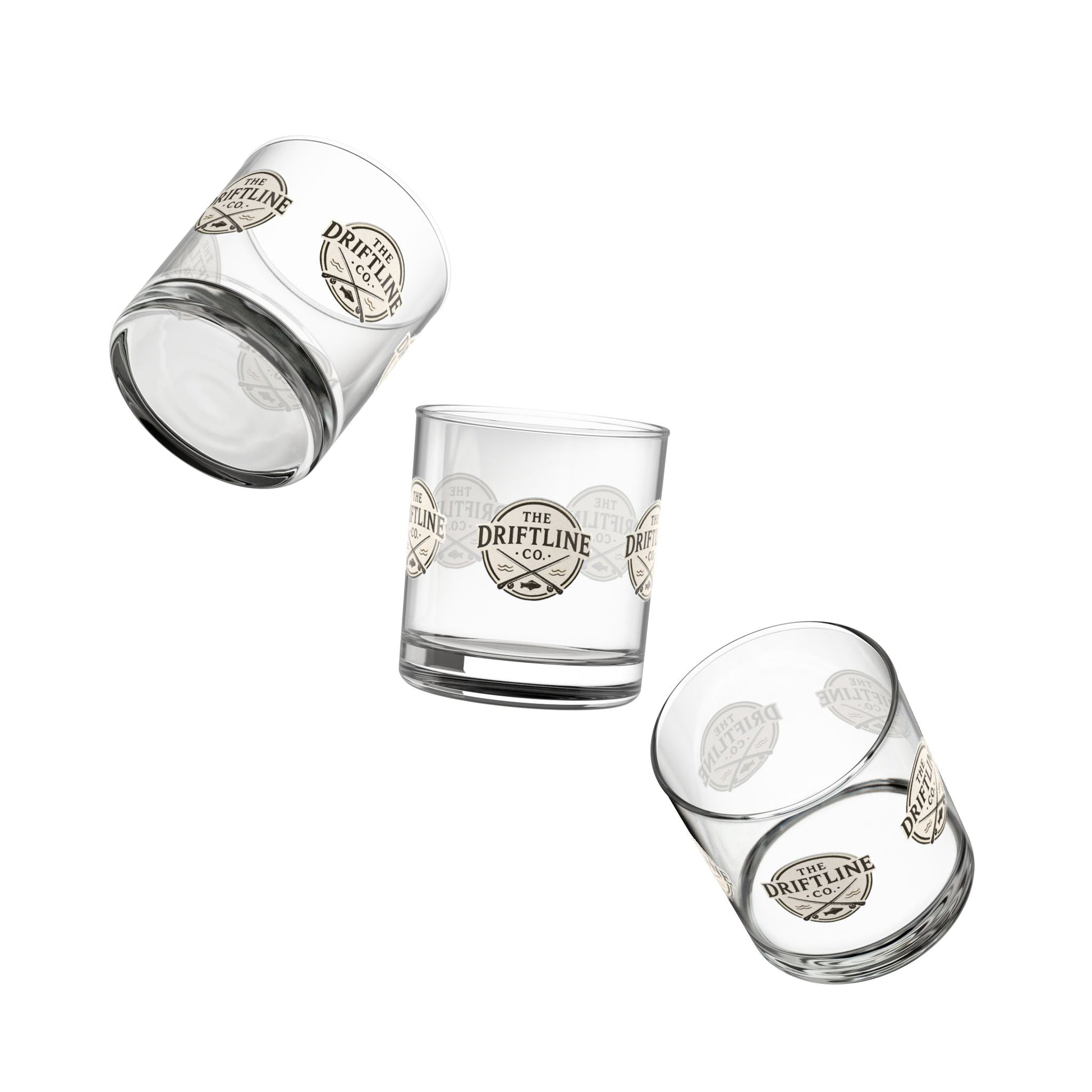The Driftline Company Vintage Logo Glass Tumbler - SJM Print Store