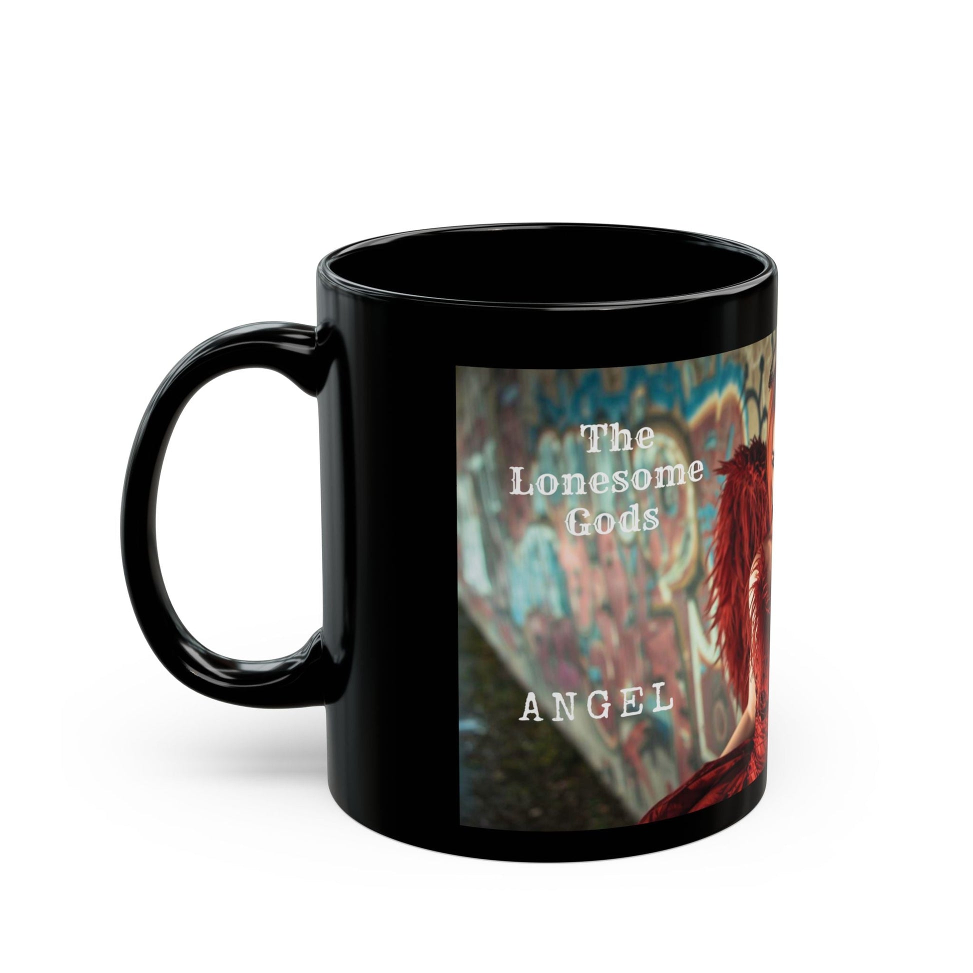 The Lonesome Gods Angel Black Mug - SJM Print Store