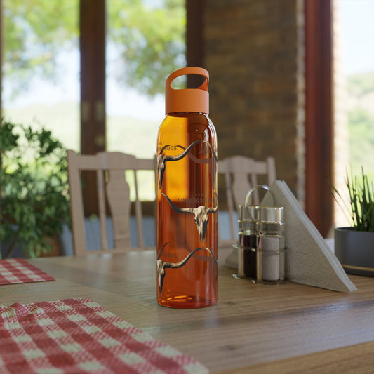 The Lonesome Gods Longhorn Logo Water Bottle - SJM Print Store