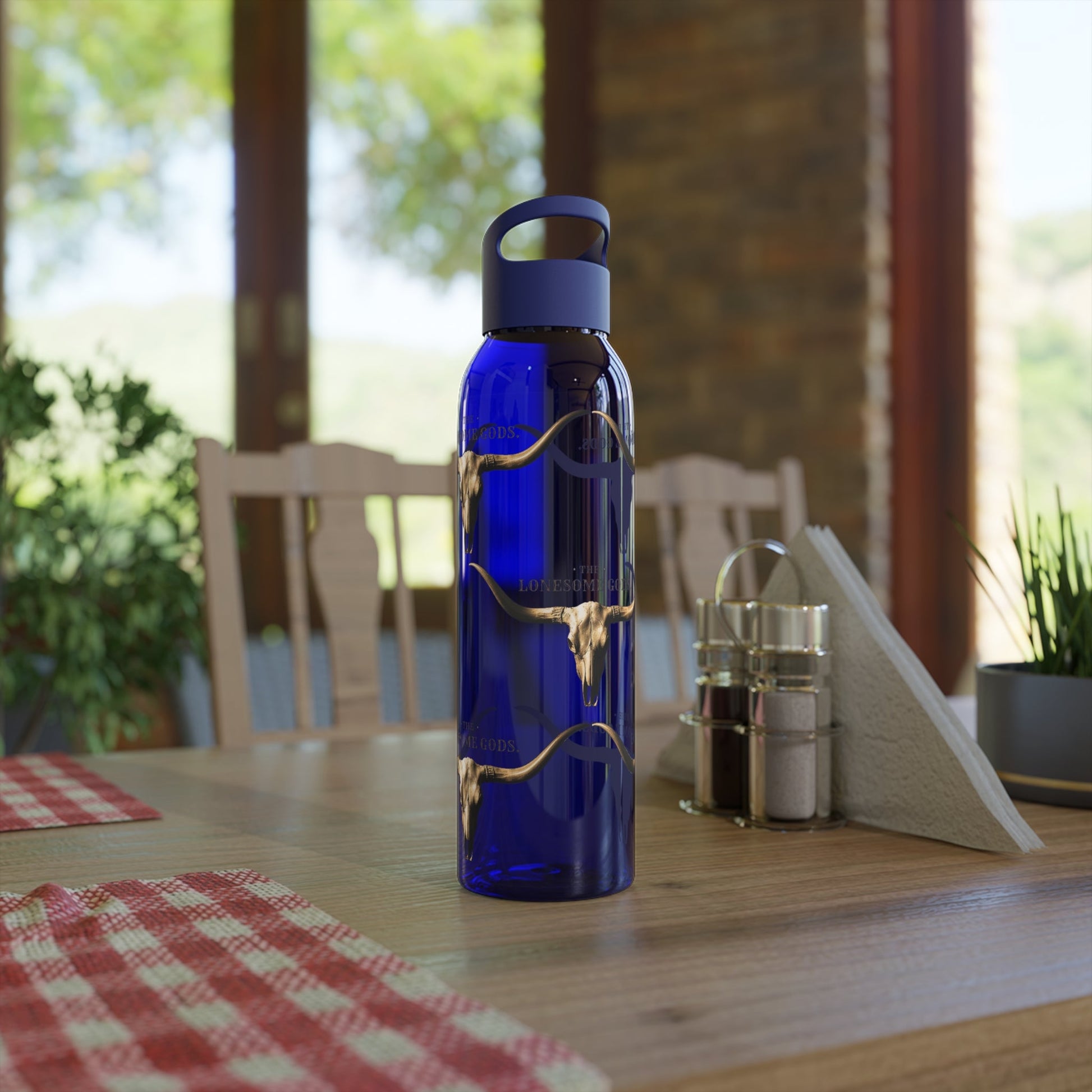 The Lonesome Gods Longhorn Logo Water Bottle - SJM Print Store
