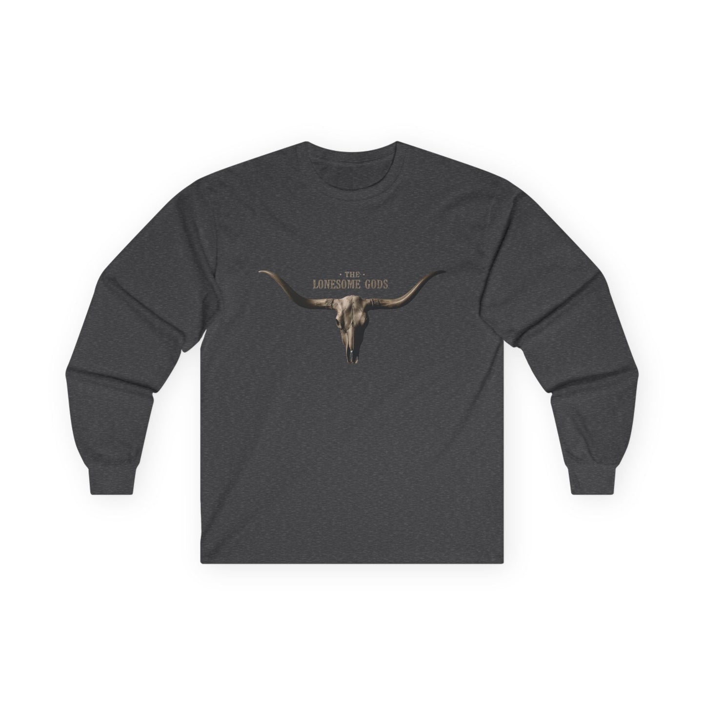 The Lonesome Gods Skull Logo Long Sleeved T-shirt Band Merch - SJM Print Store