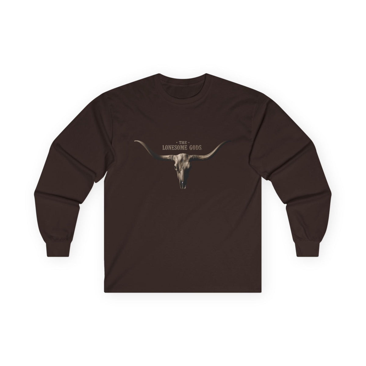 The Lonesome Gods Skull Logo Long Sleeved T-shirt Band Merch - SJM Print Store
