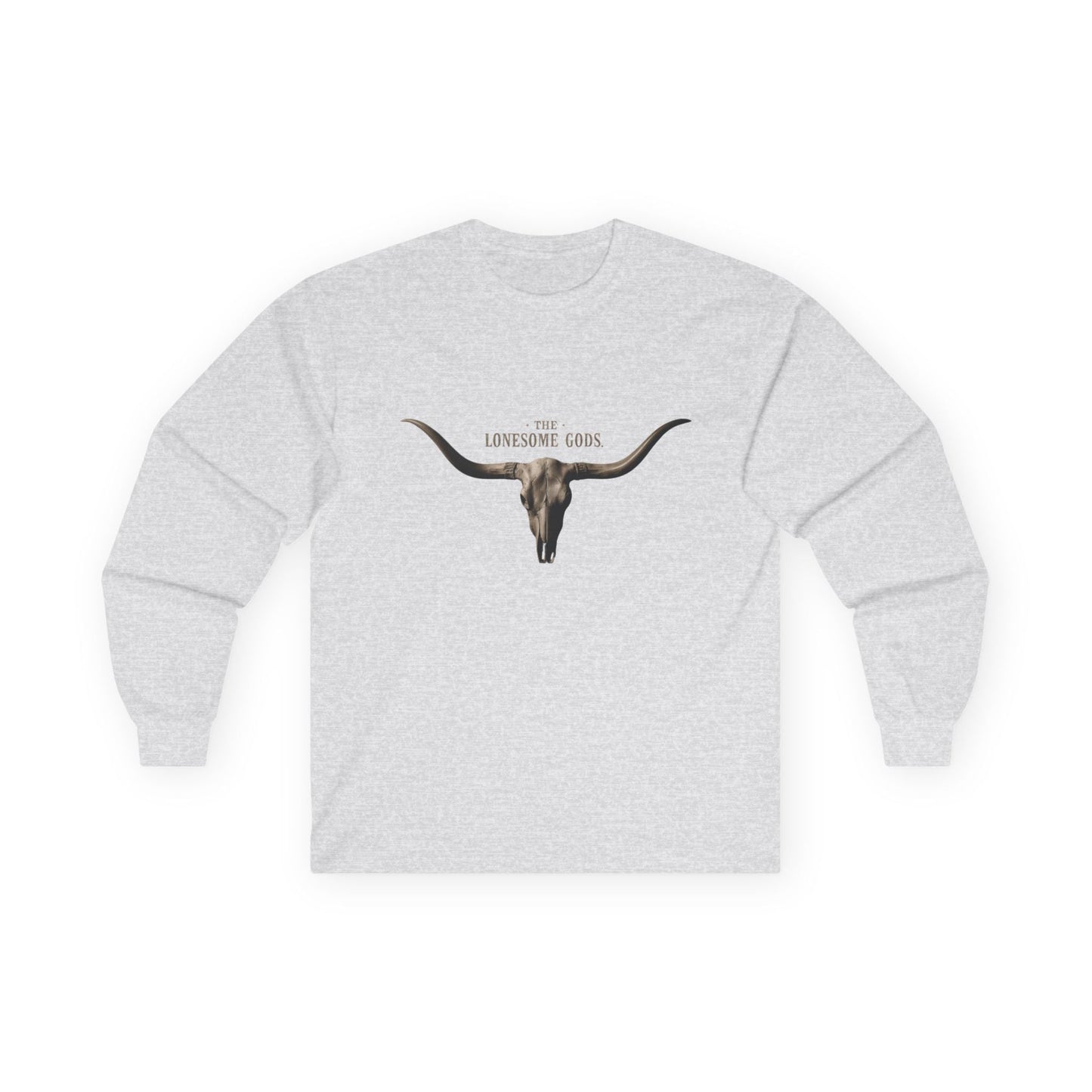 The Lonesome Gods Skull Logo Long Sleeved T-shirt Band Merch - SJM Print Store