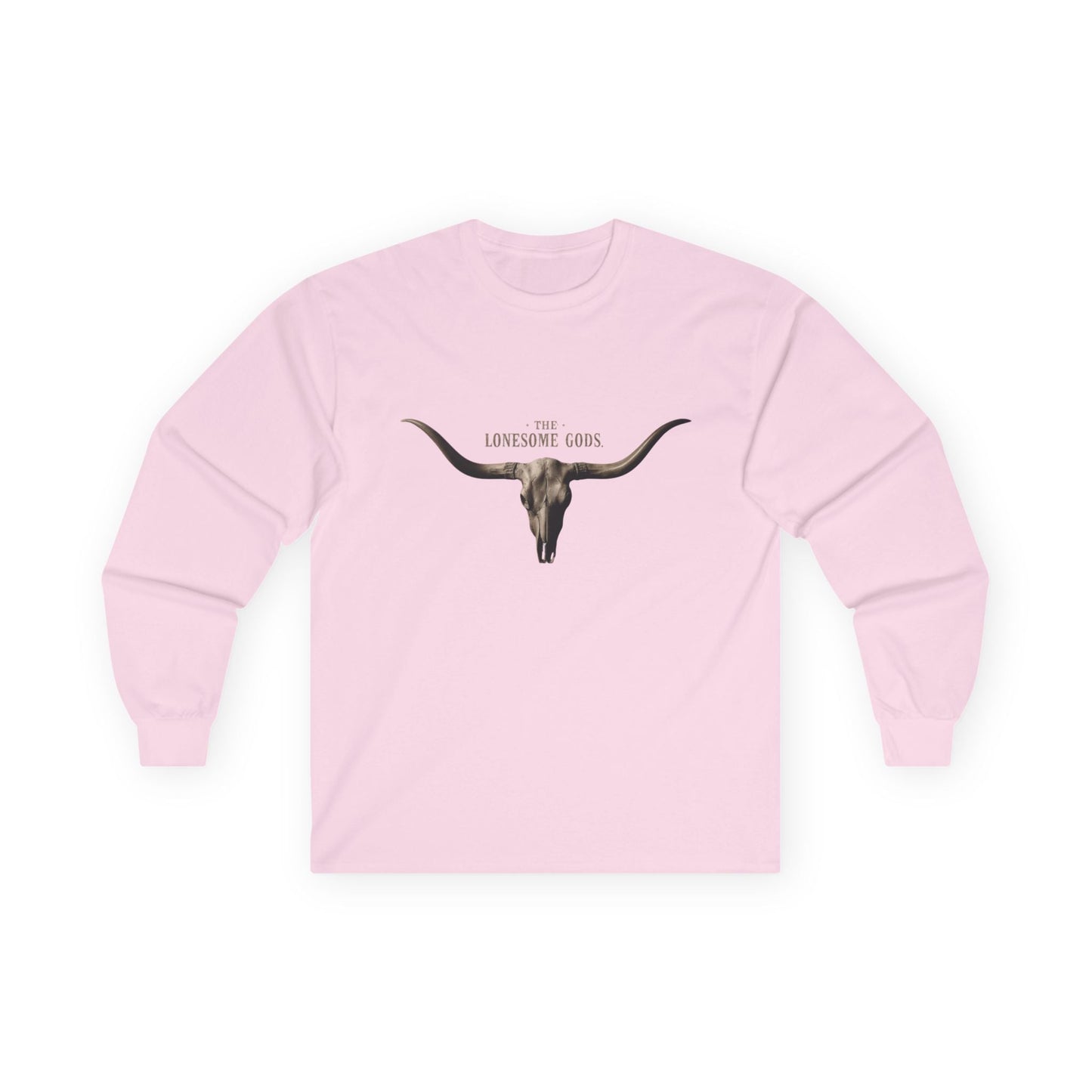 The Lonesome Gods Skull Logo Long Sleeved T-shirt Band Merch - SJM Print Store