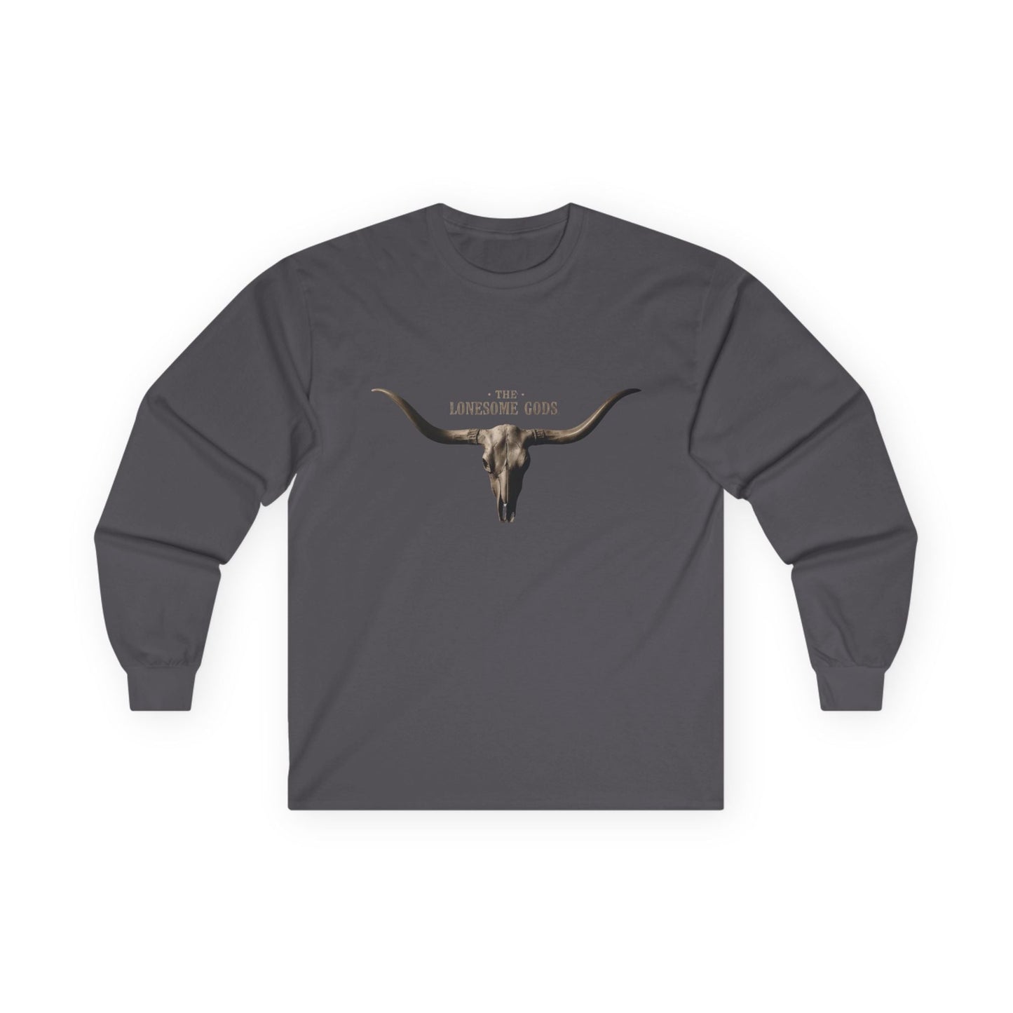 The Lonesome Gods Skull Logo Long Sleeved T-shirt Band Merch - SJM Print Store