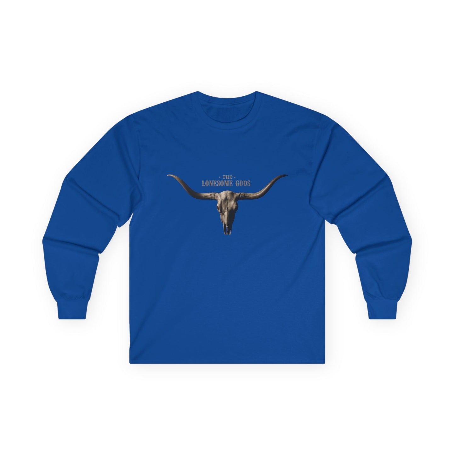The Lonesome Gods Skull Logo Long Sleeved T-shirt Band Merch - SJM Print Store