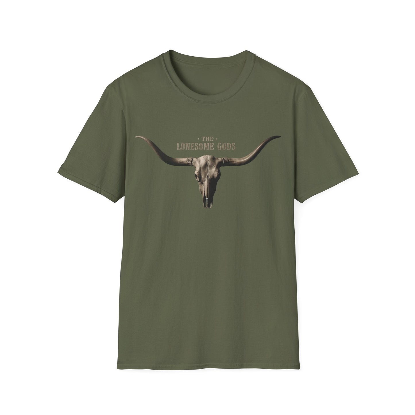 The Lonesome Gods Skull Logo T-Shirt Band Merch - SJM Print Store