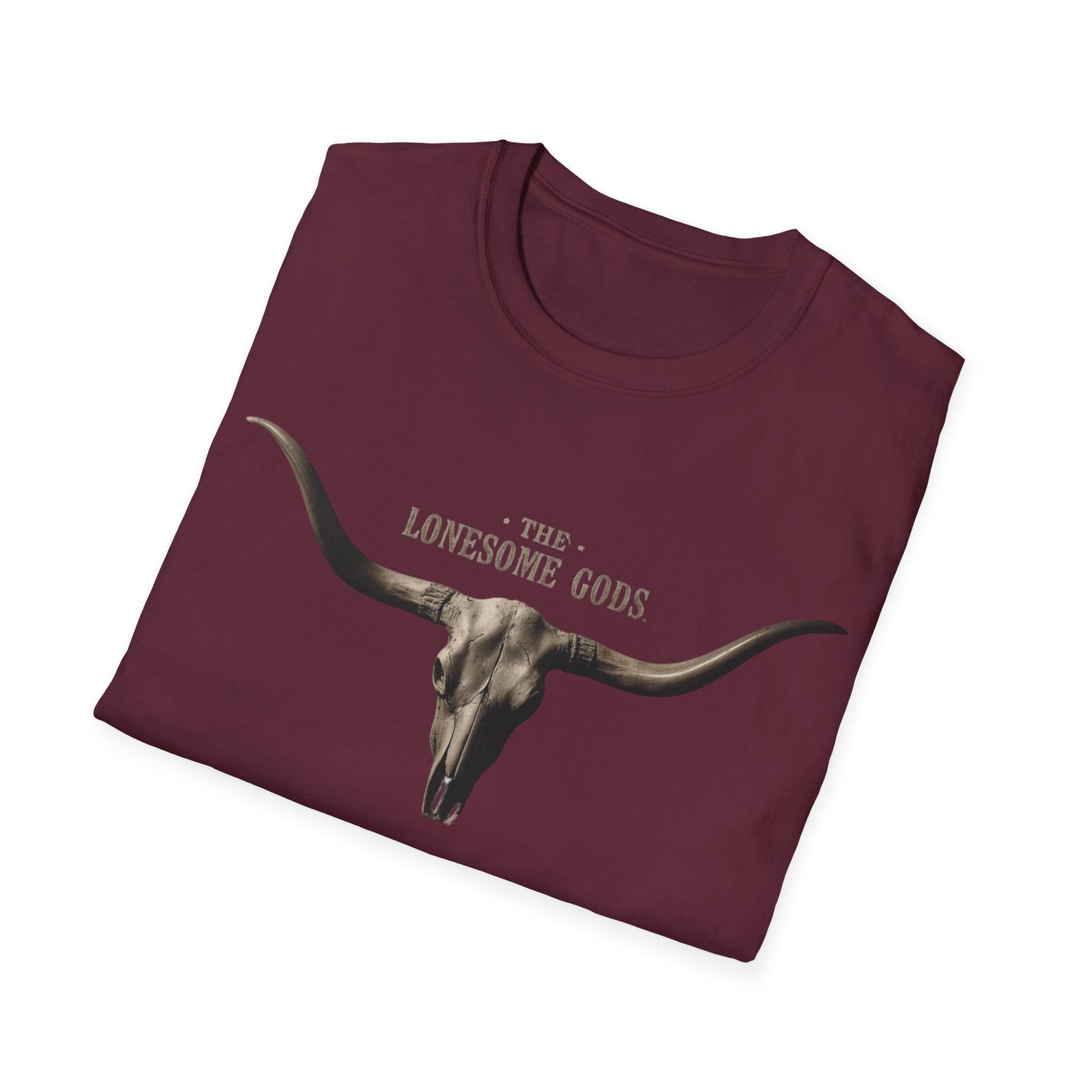 The Lonesome Gods Skull Logo T-Shirt Band Merch - SJM Print Store