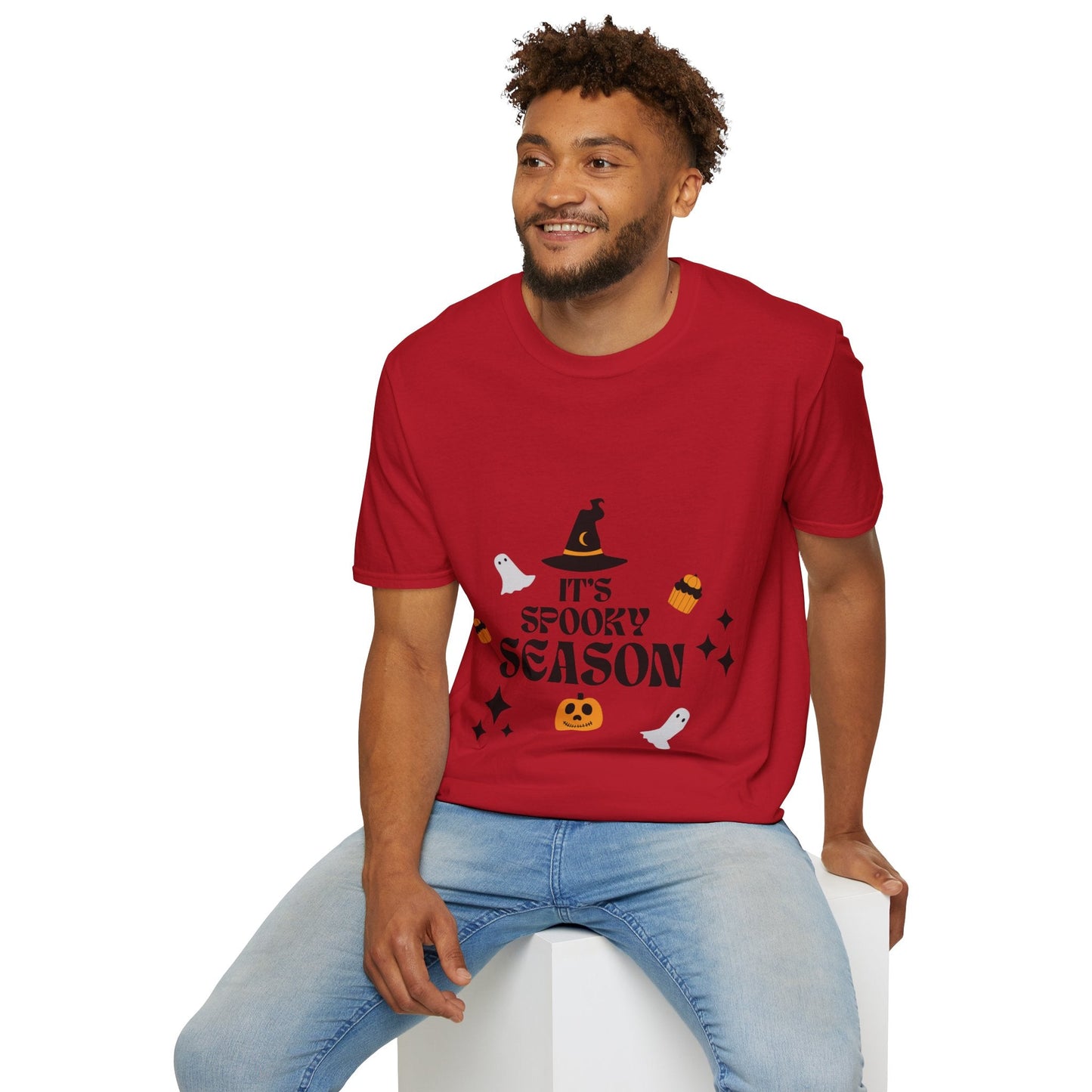 Unisex Spooky Season T-Shirt, Halloween Shirt, Fall Apparel, Casual Tee, Ghostly Graphic Tee, Autumn Fashion - SJM Print Store