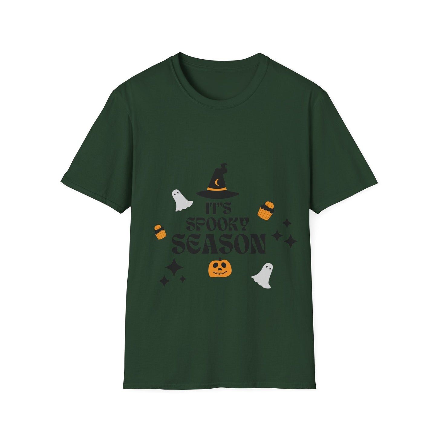 Unisex Spooky Season T-Shirt, Halloween Shirt, Fall Apparel, Casual Tee, Ghostly Graphic Tee, Autumn Fashion - SJM Print Store