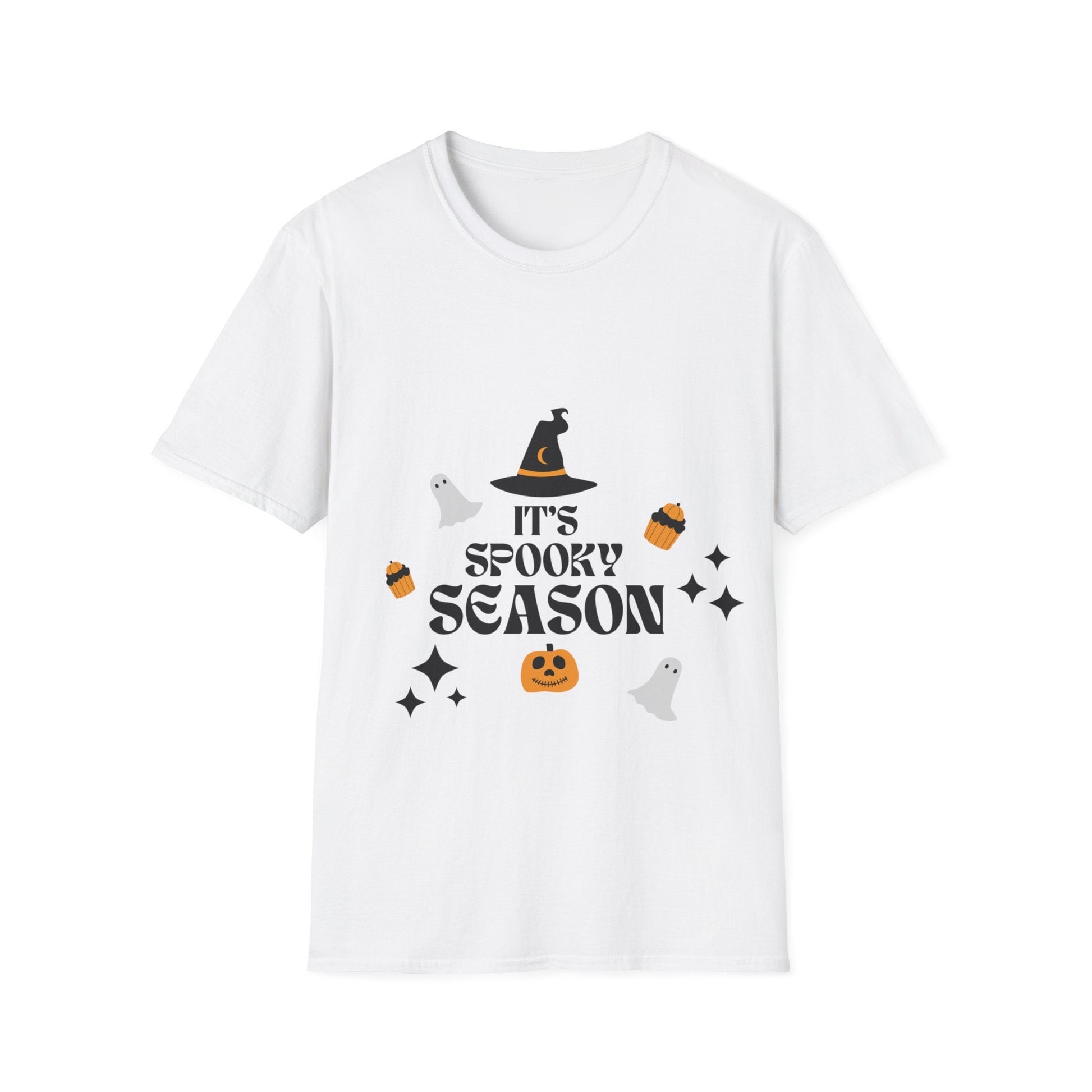 Unisex Spooky Season T-Shirt, Halloween Shirt, Fall Apparel, Casual Tee, Ghostly Graphic Tee, Autumn Fashion - SJM Print Store