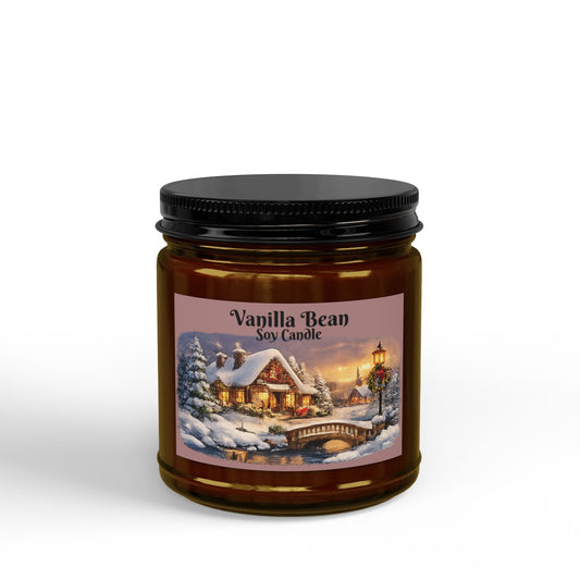 Vanilla Bean Soy Candle Sizes 4oz & 9oz - SJM Print Store