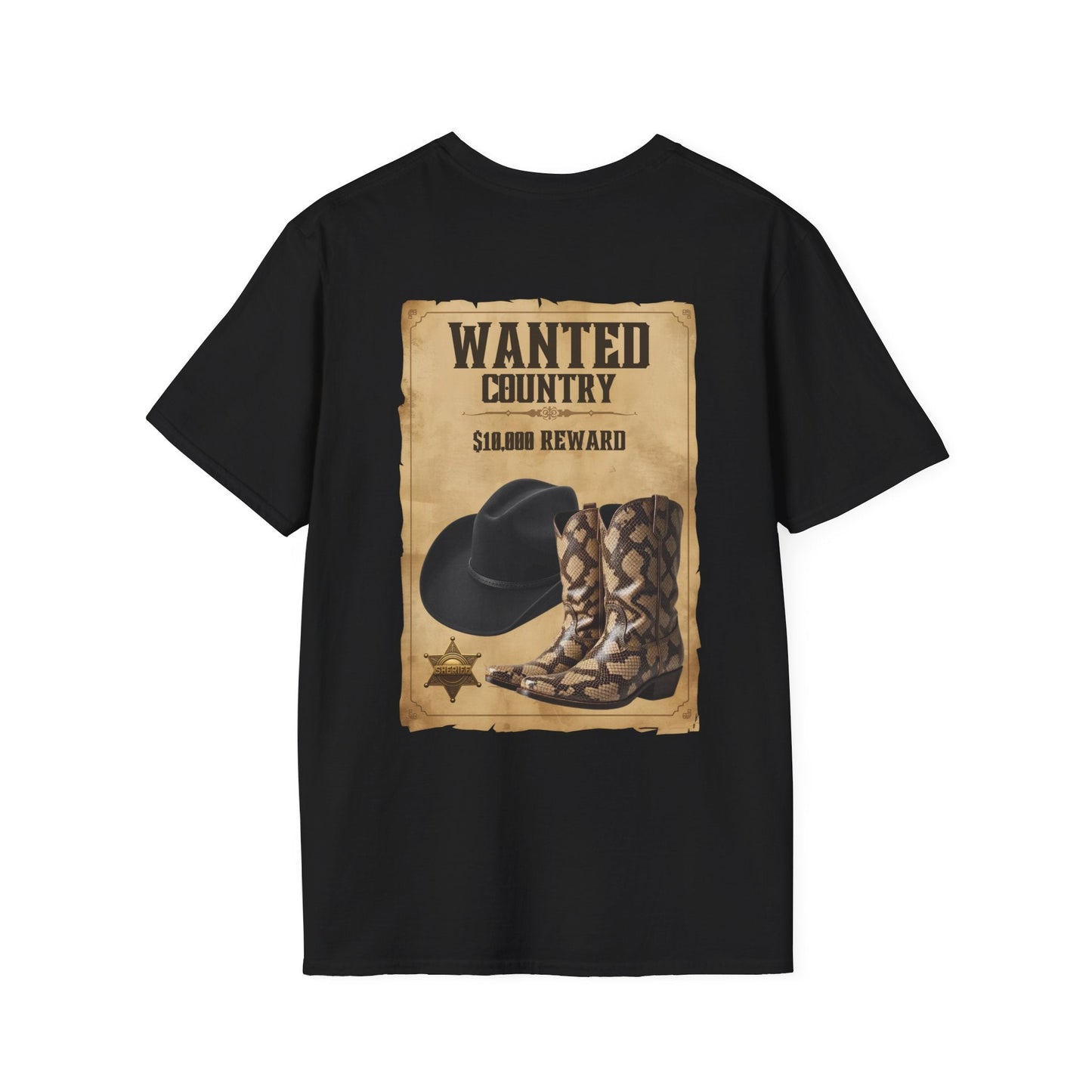 Wanted Poster Country T-Shirt Western Vintage Tee - SJM Print Store