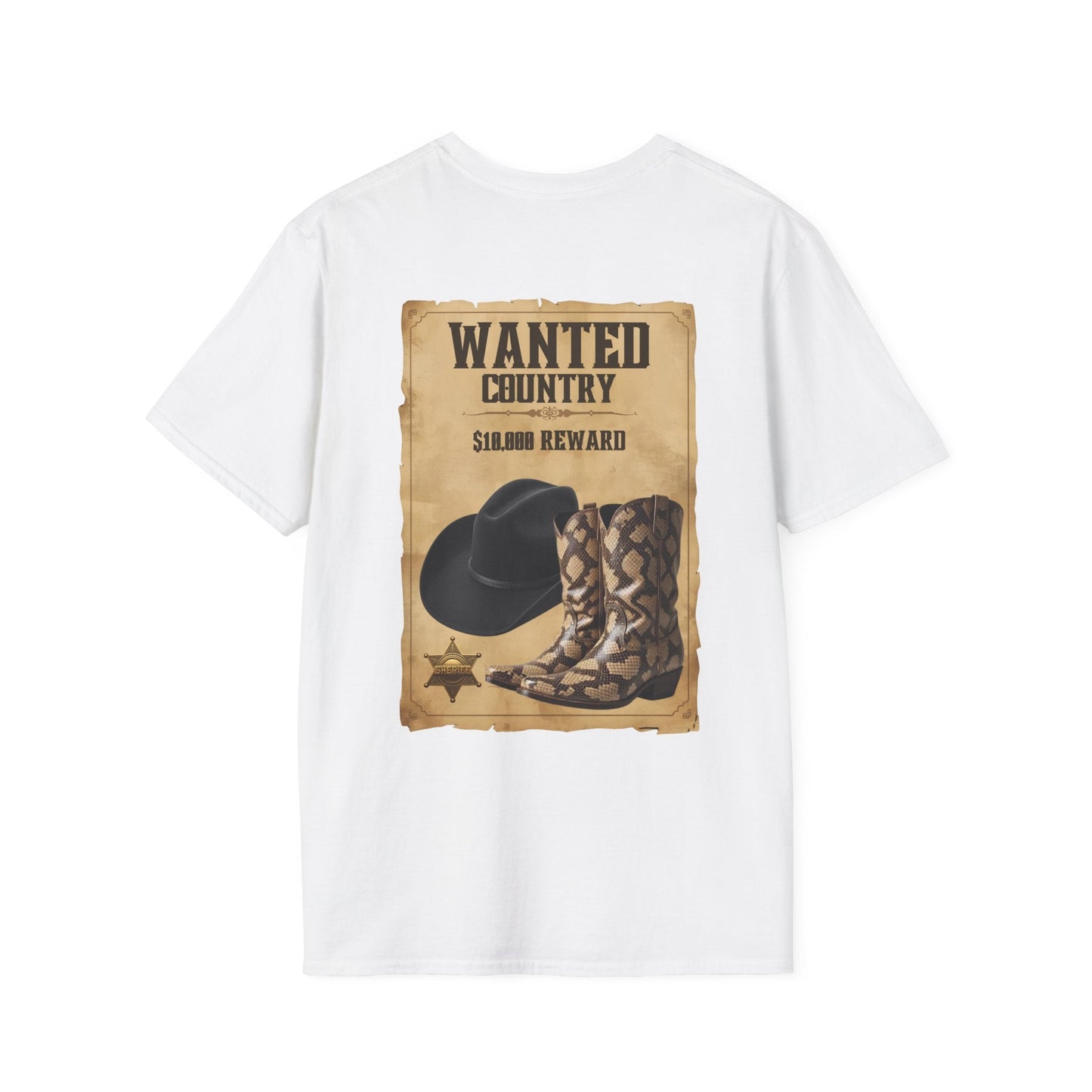 Wanted Poster Country T-Shirt Western Vintage Tee - SJM Print Store