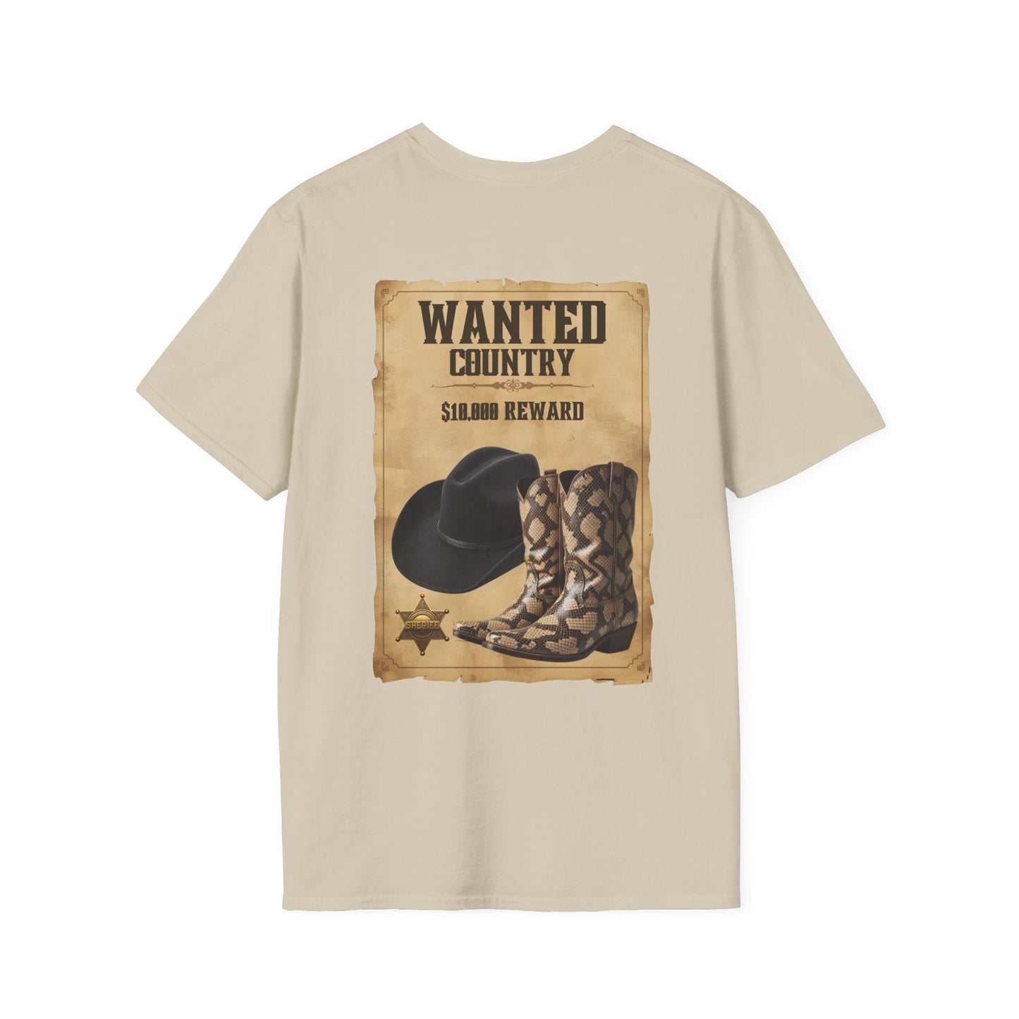 Wanted Poster Country T-Shirt Western Vintage Tee - SJM Print Store