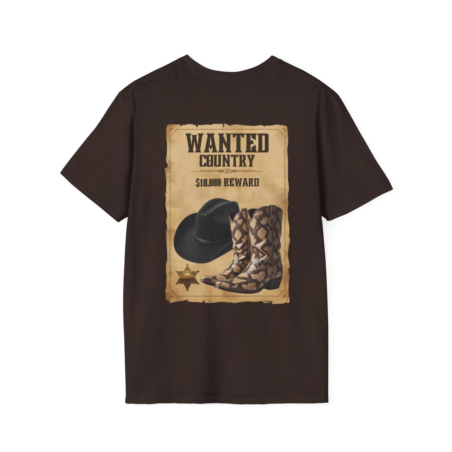 Wanted Poster Country T-Shirt Western Vintage Tee - SJM Print Store