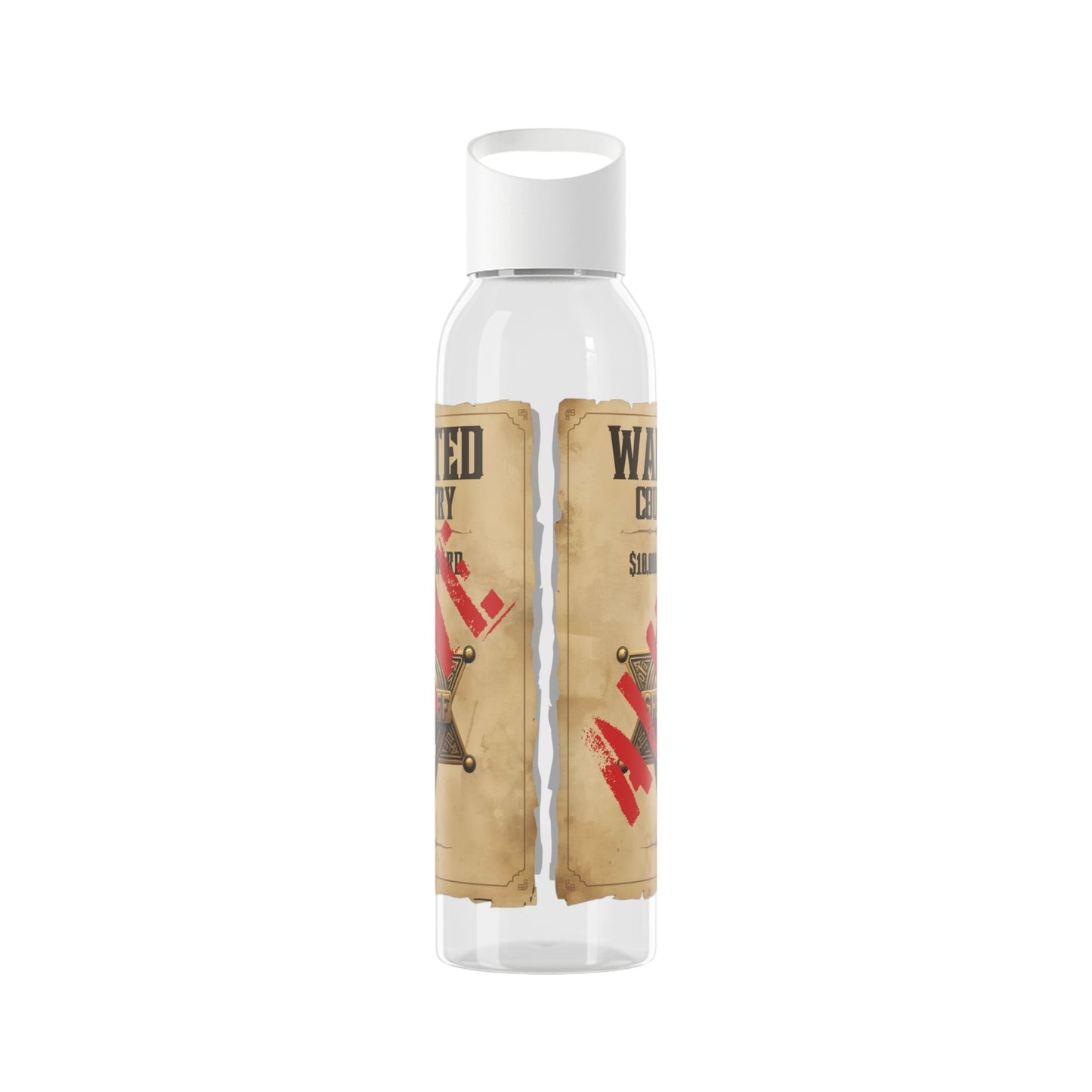 Wanted Poster Water Bottle | Vintage Style Country Themed Wanted Design - SJM Print Store
