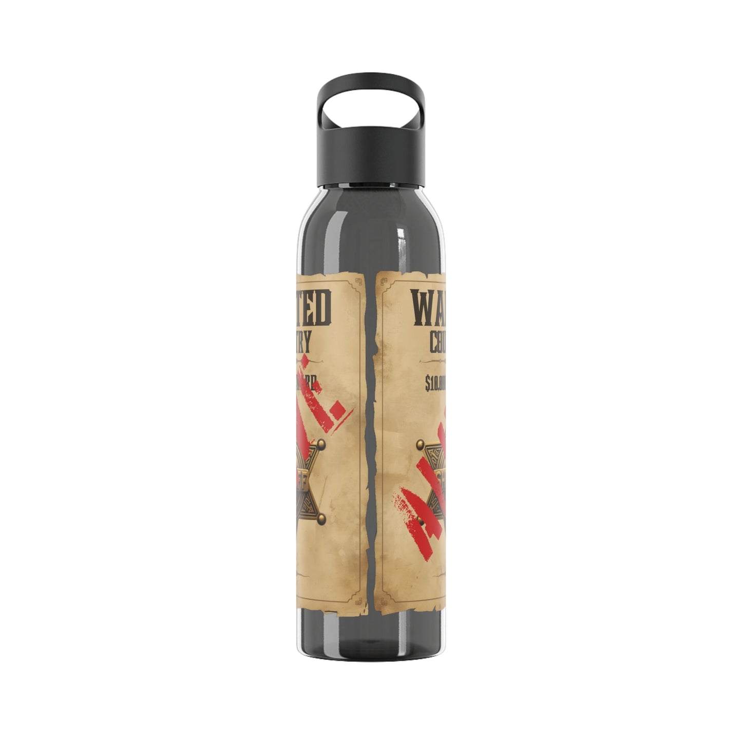 Wanted Poster Water Bottle | Vintage Style Country Themed Wanted Design - SJM Print Store