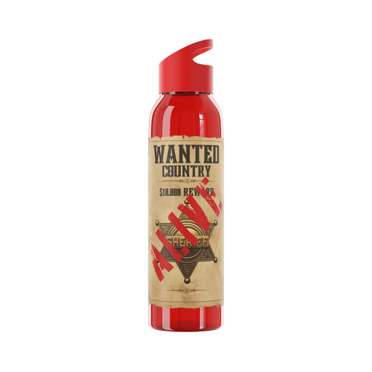 Wanted Poster Water Bottle | Vintage Style Country Themed Wanted Design - SJM Print Store