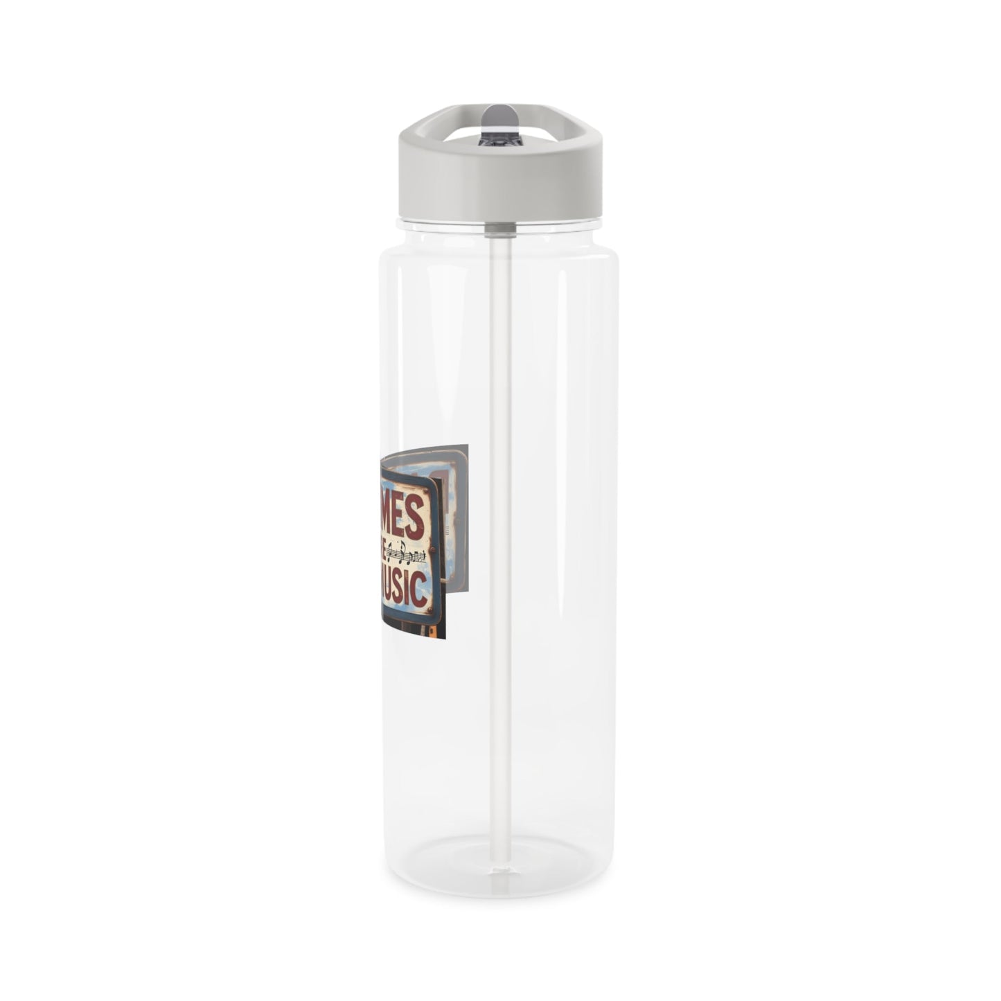 Water Bottle with Musical Vibe Logo and Straw - the go to bottle for anyone who wants to stay hydrated on the go! - SJM Print Store
