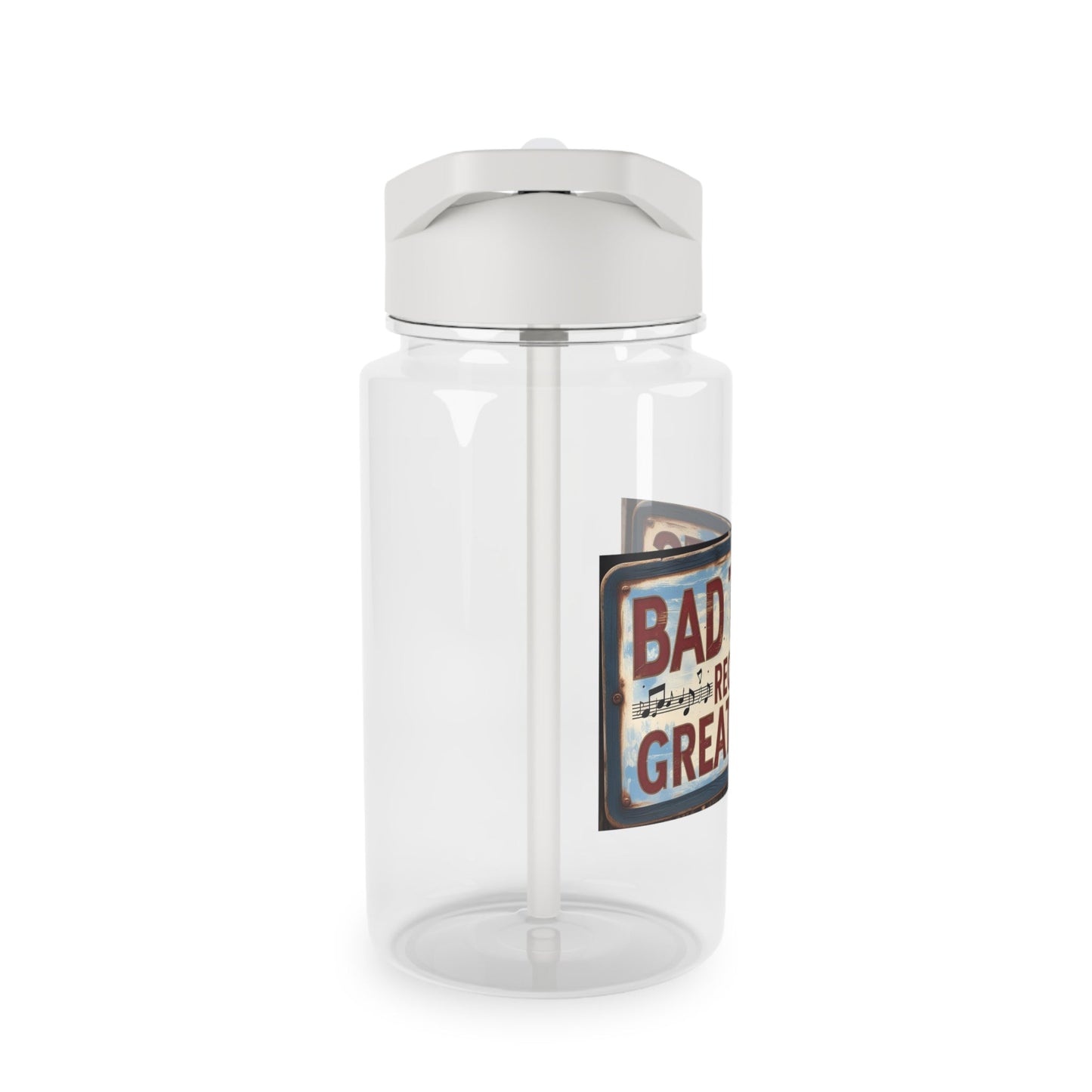 Water Bottle with Musical Vibe Logo and Straw - the go to bottle for anyone who wants to stay hydrated on the go! - SJM Print Store