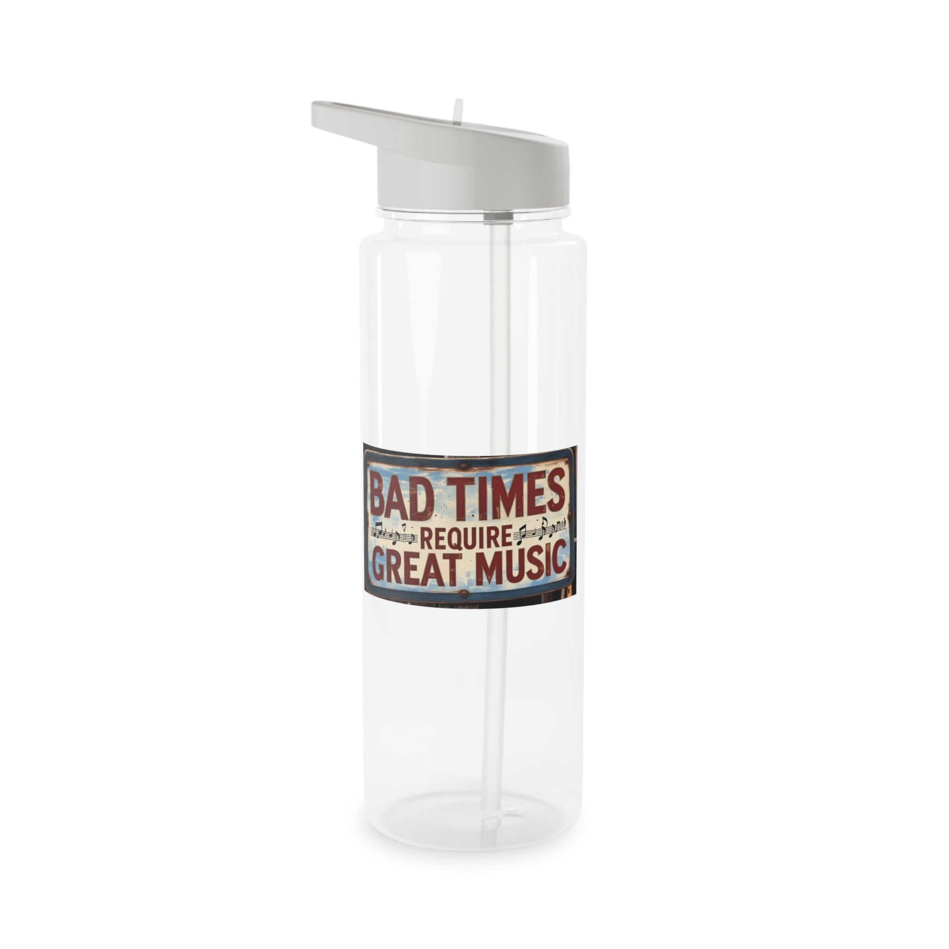Water Bottle with Musical Vibe Logo and Straw - the go to bottle for anyone who wants to stay hydrated on the go! - SJM Print Store
