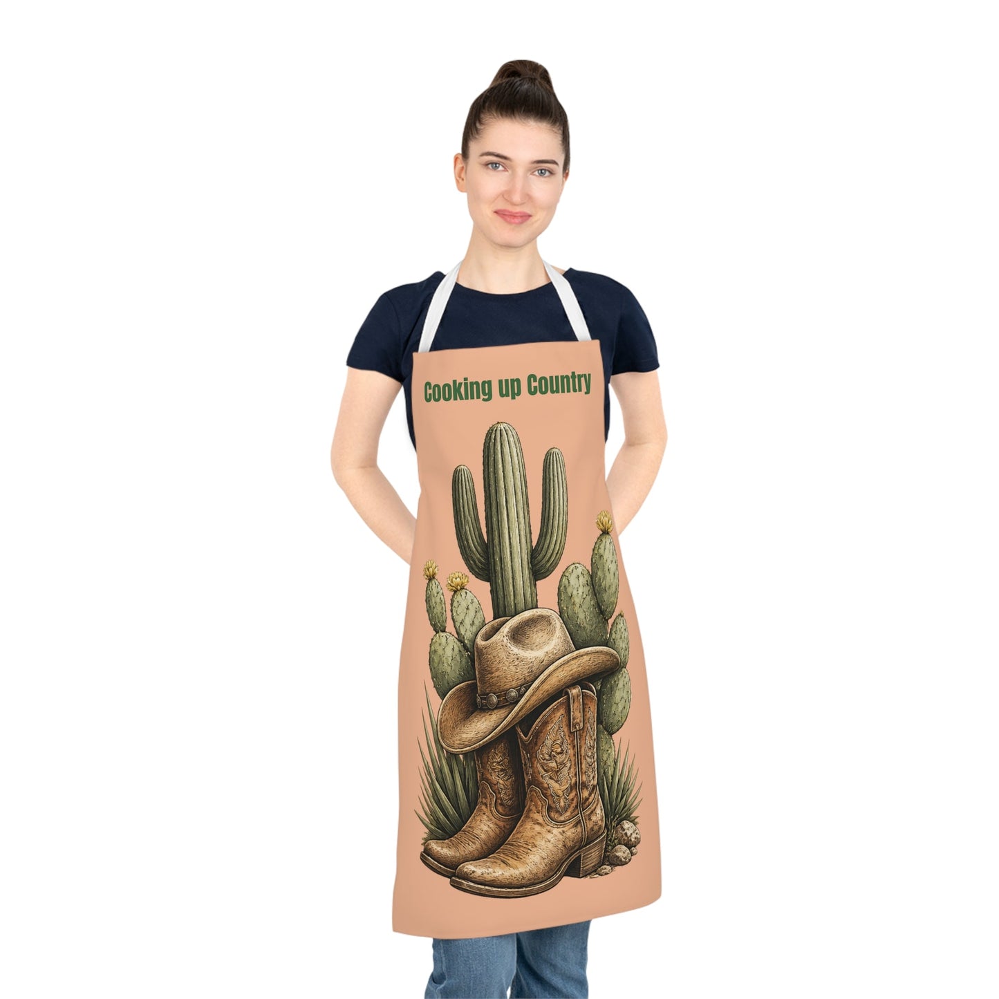 Western Cactus Cowboy Apron - SJM Print Store