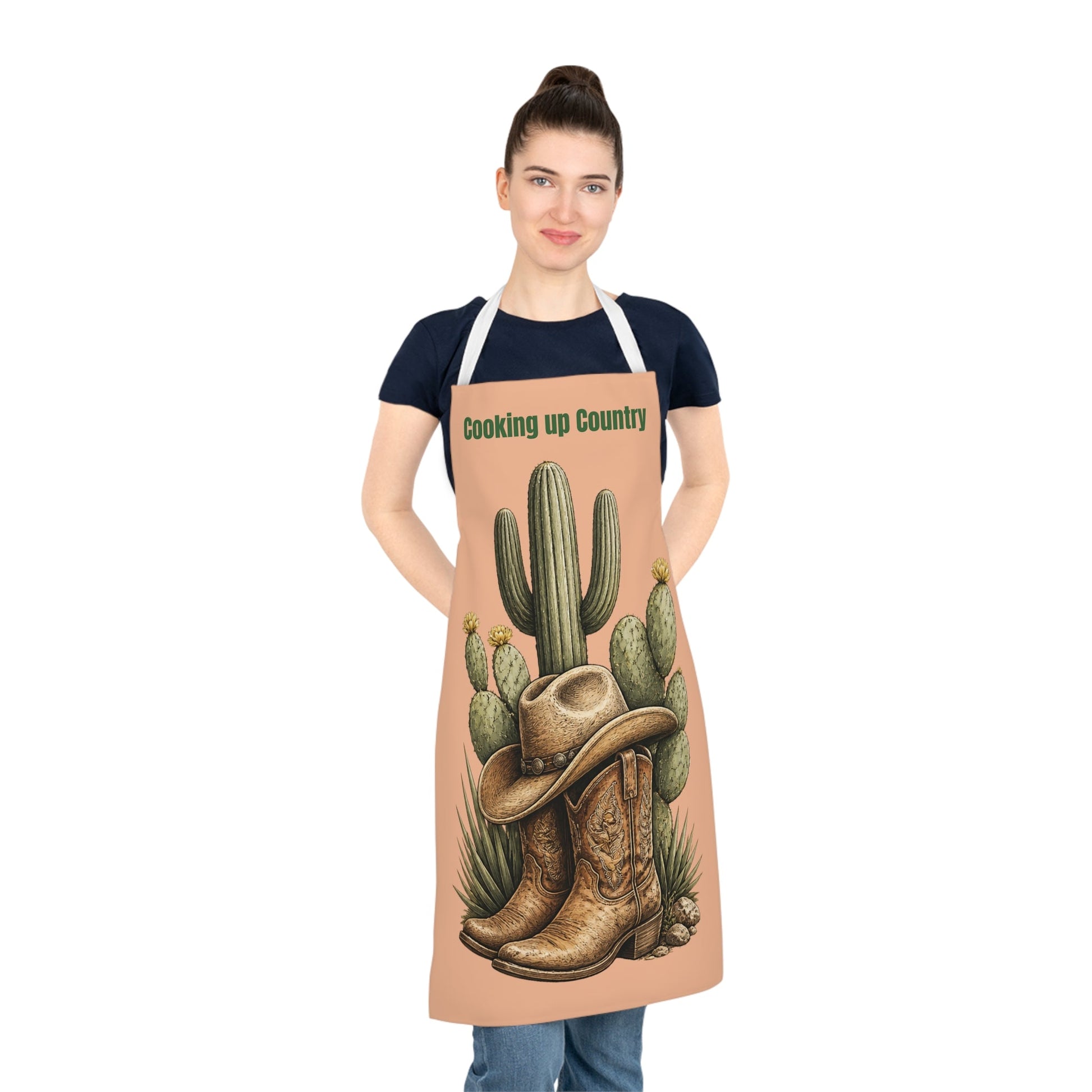 Western Cactus Cowboy Apron - SJM Print Store