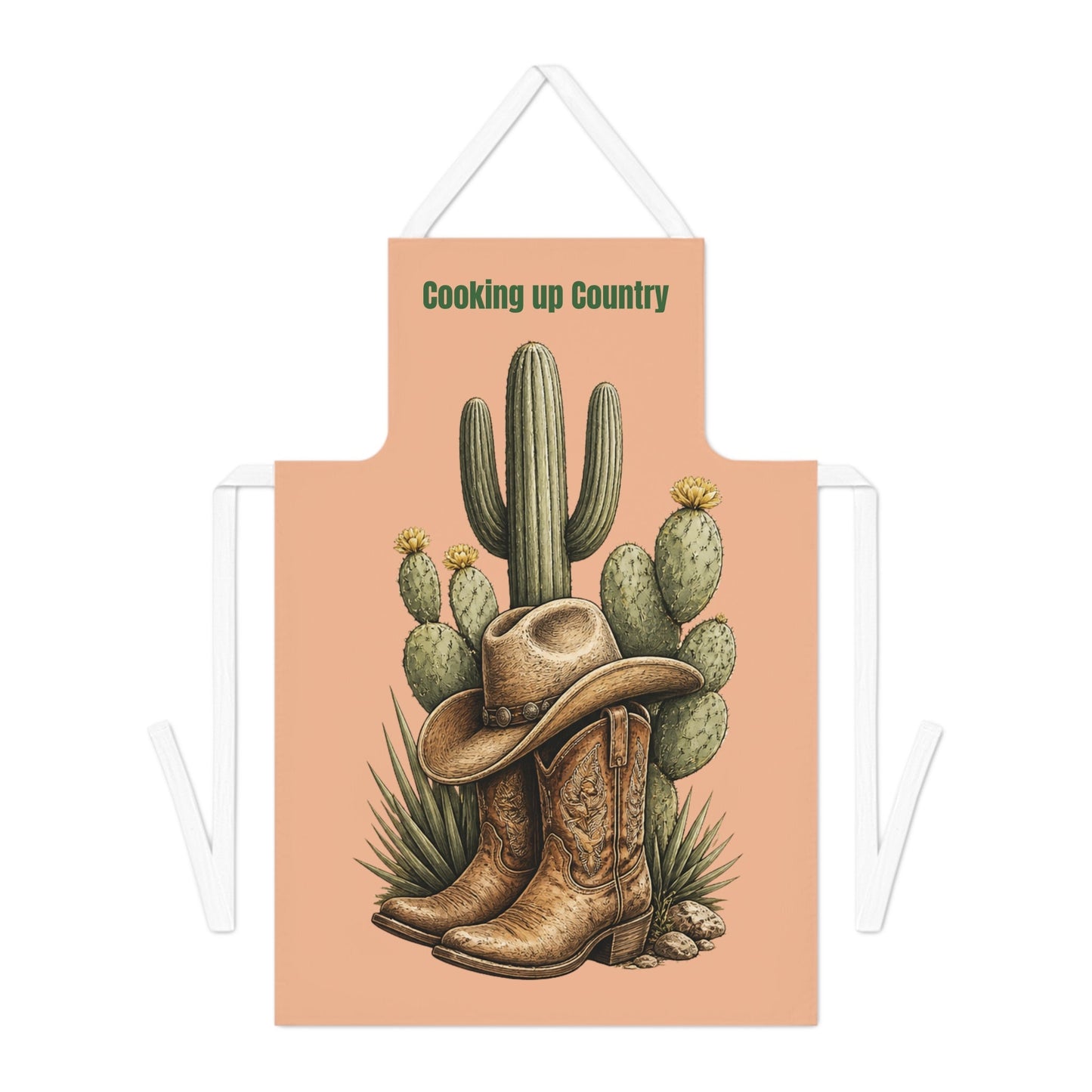 Western Cactus Cowboy Apron - SJM Print Store