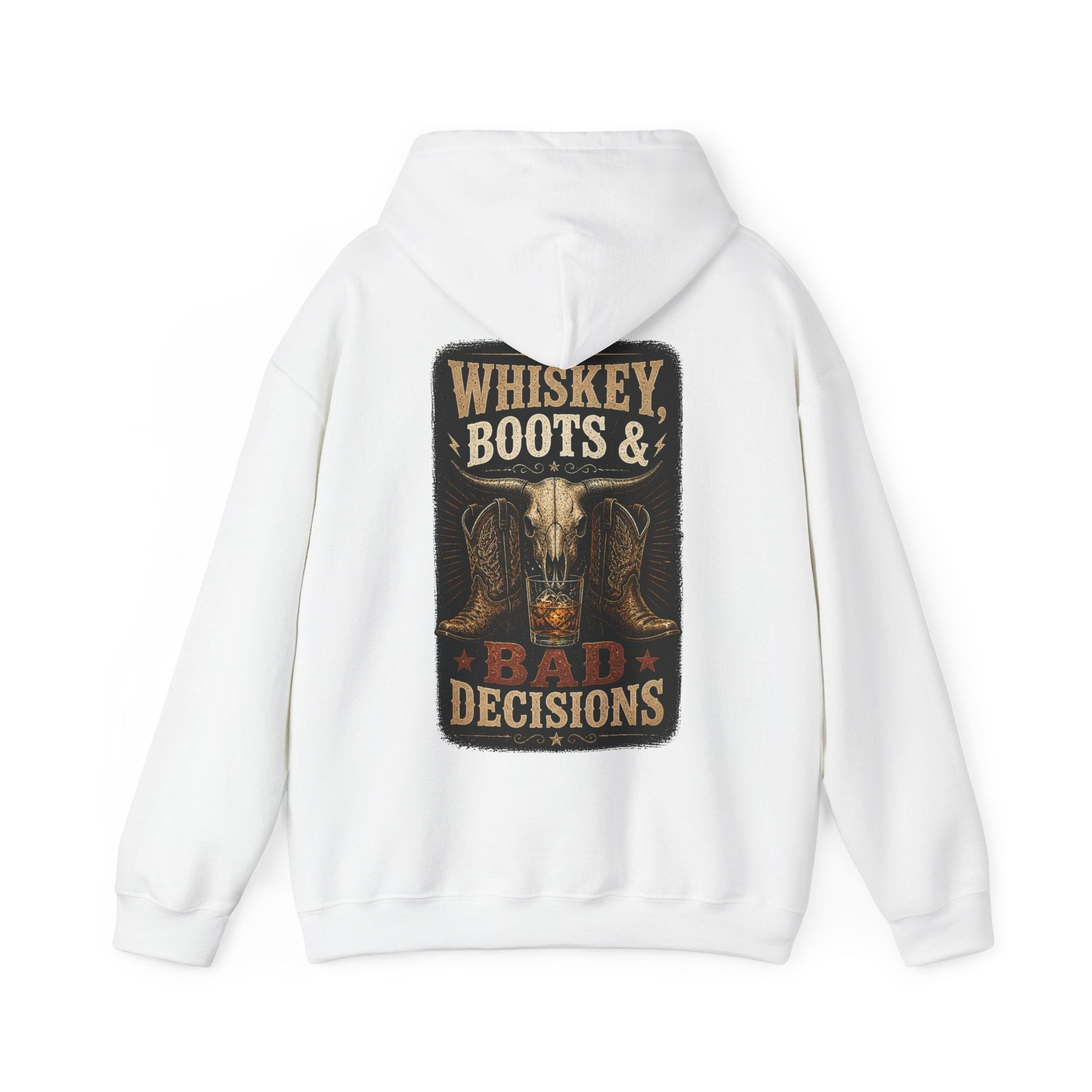 Whiskey, Boots & Bad Decisions Hoodie - SJM Print Store